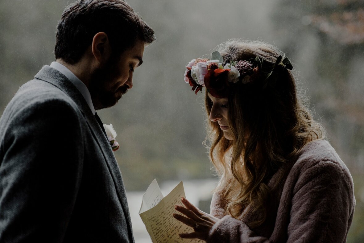 reading vows by the river