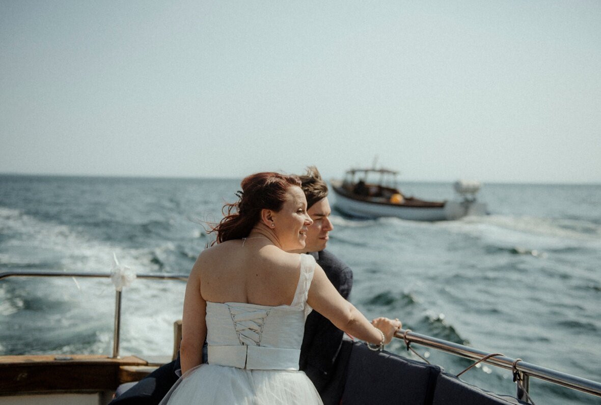 travel by boat to wedding in Scotland