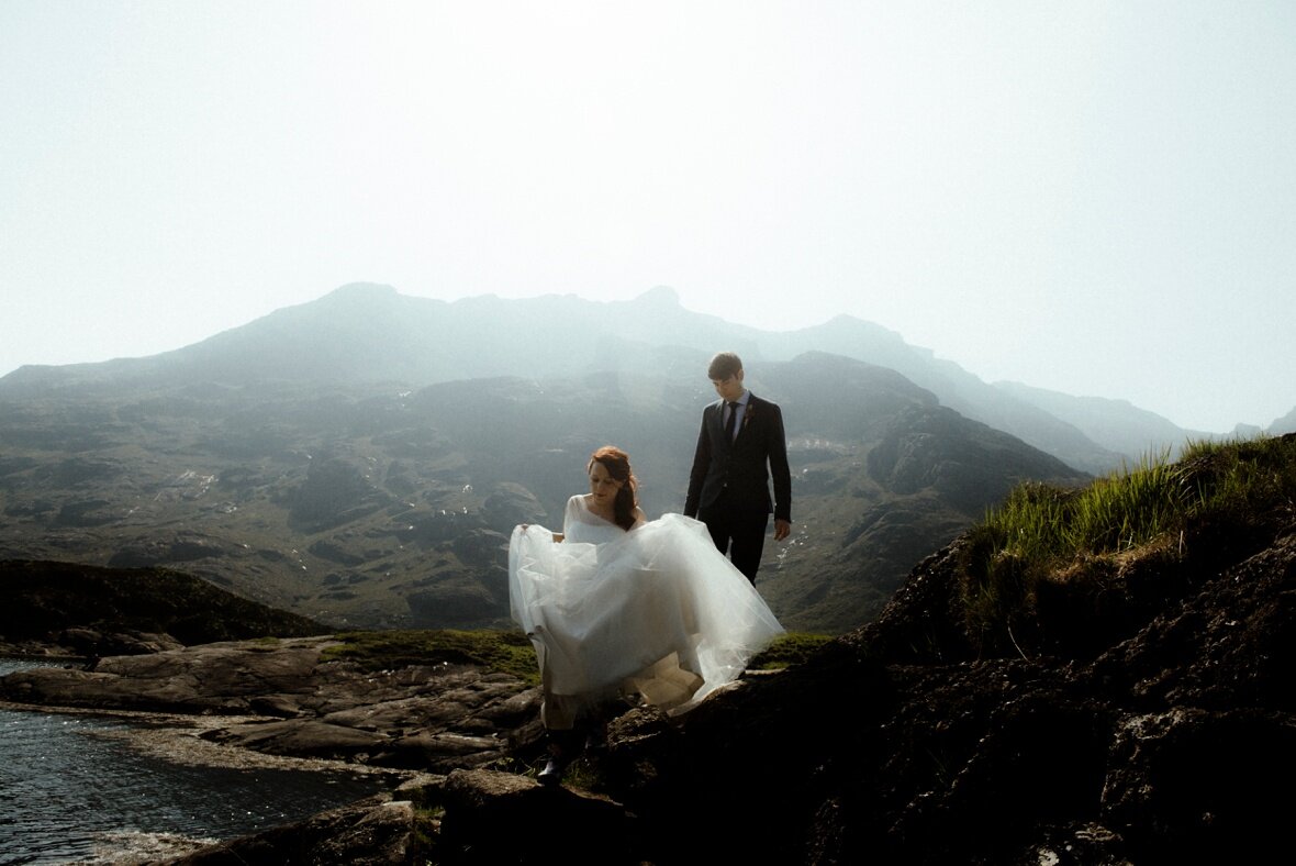 mountain backdrop for elopement ceremony