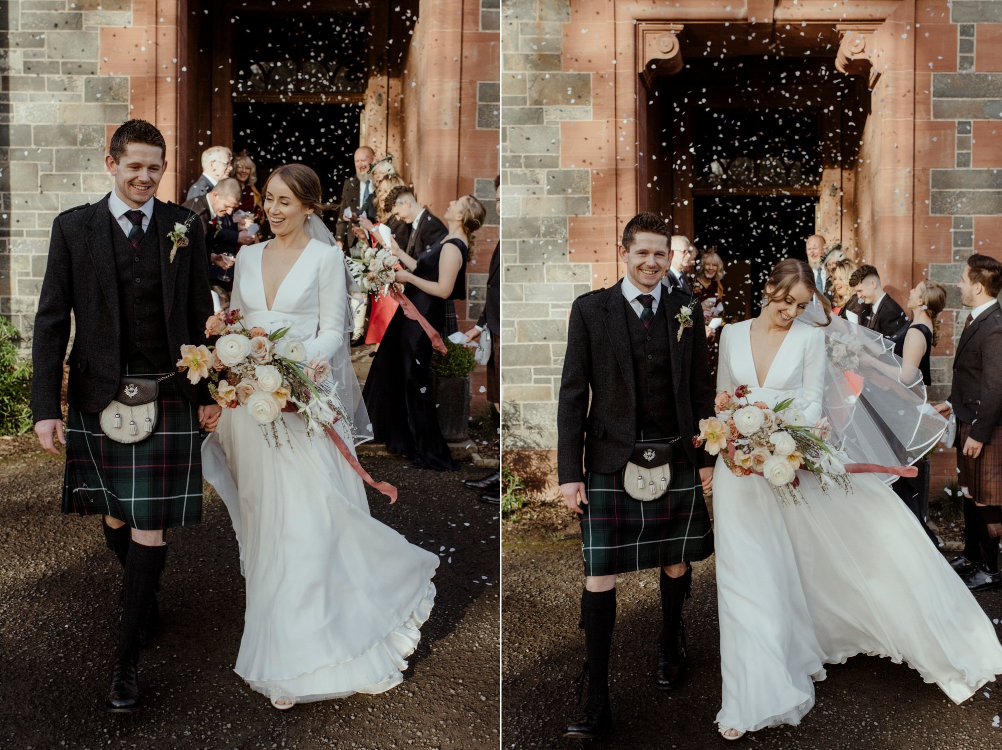 confetti at the wedding