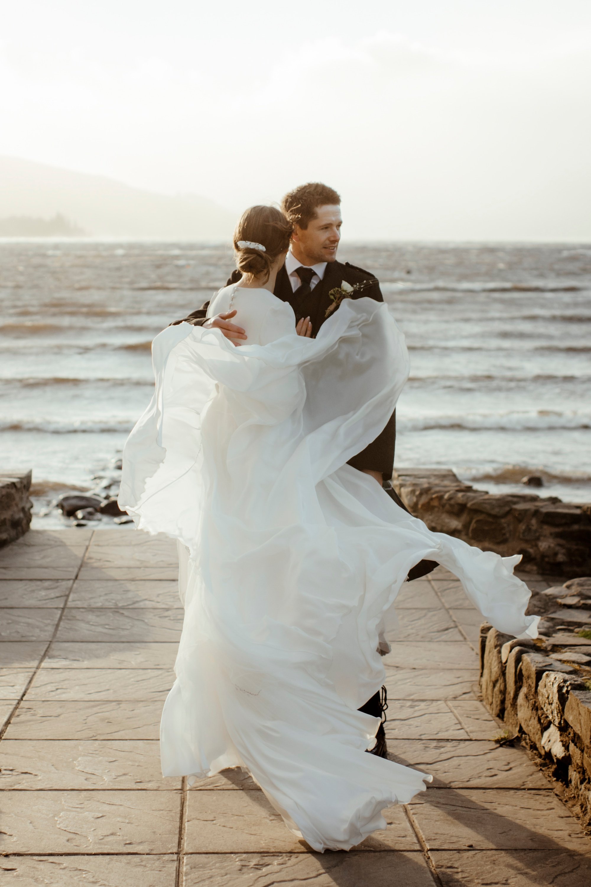 beach wedding photography in Scotland