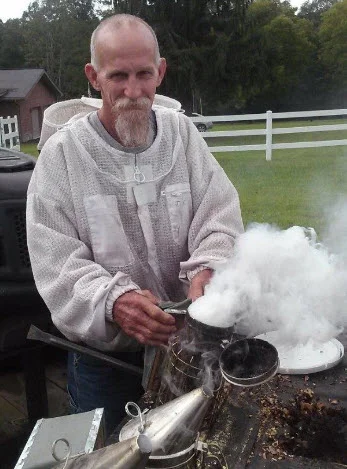 James Scyphers, who spent almost two decades mining coal in West Virginia, says miners have a lot to gain from the program. "Beekeeping is hands-on work, like mining, and requires on-the-job training. You need a good work ethic for both." Courtesy of Kevin Johnson