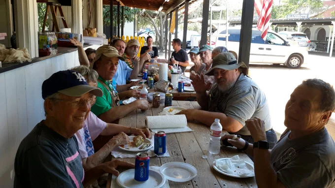 Lunch time at Bee Booth Set Up!
