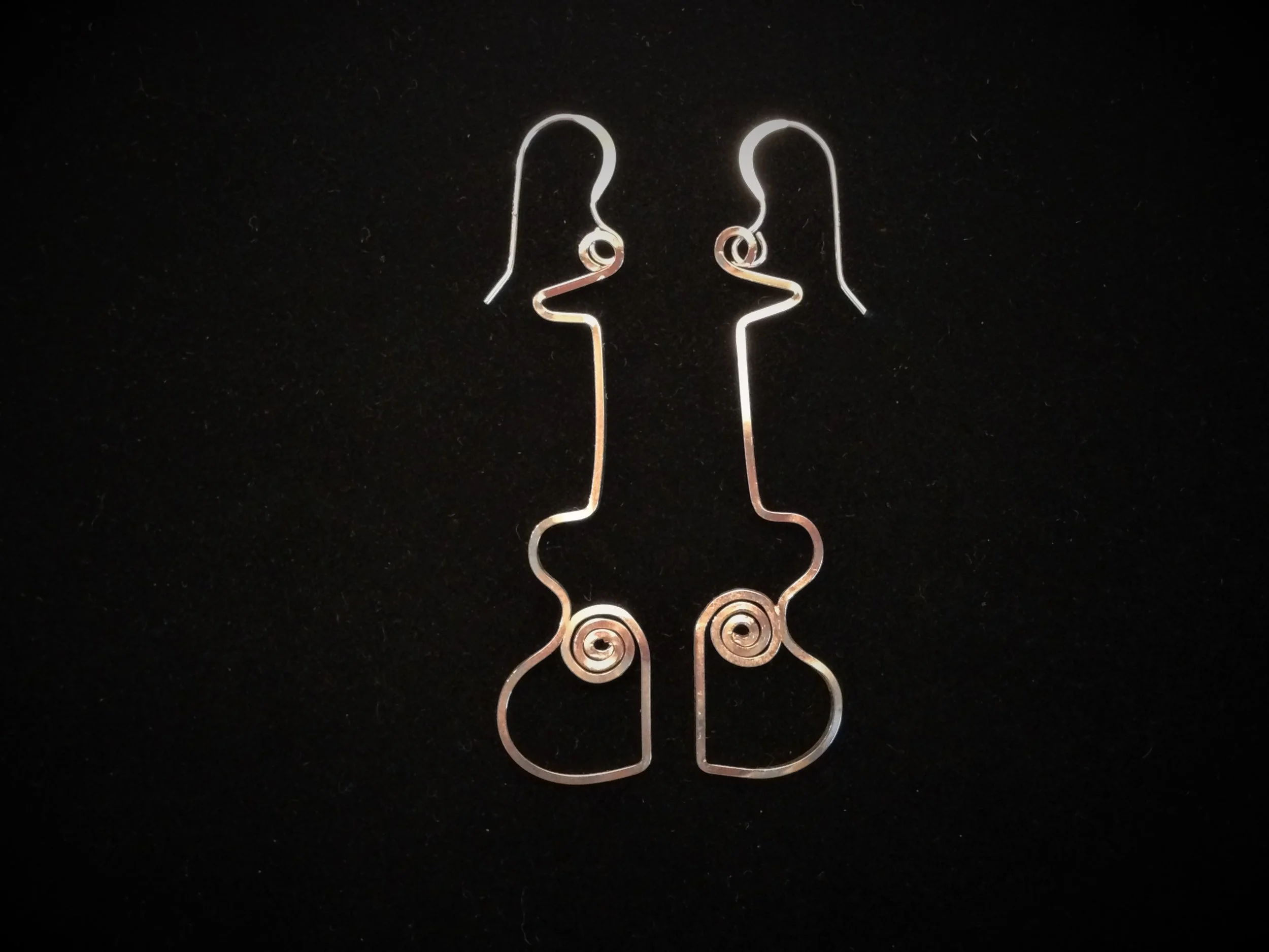 Half Guitar Earrings