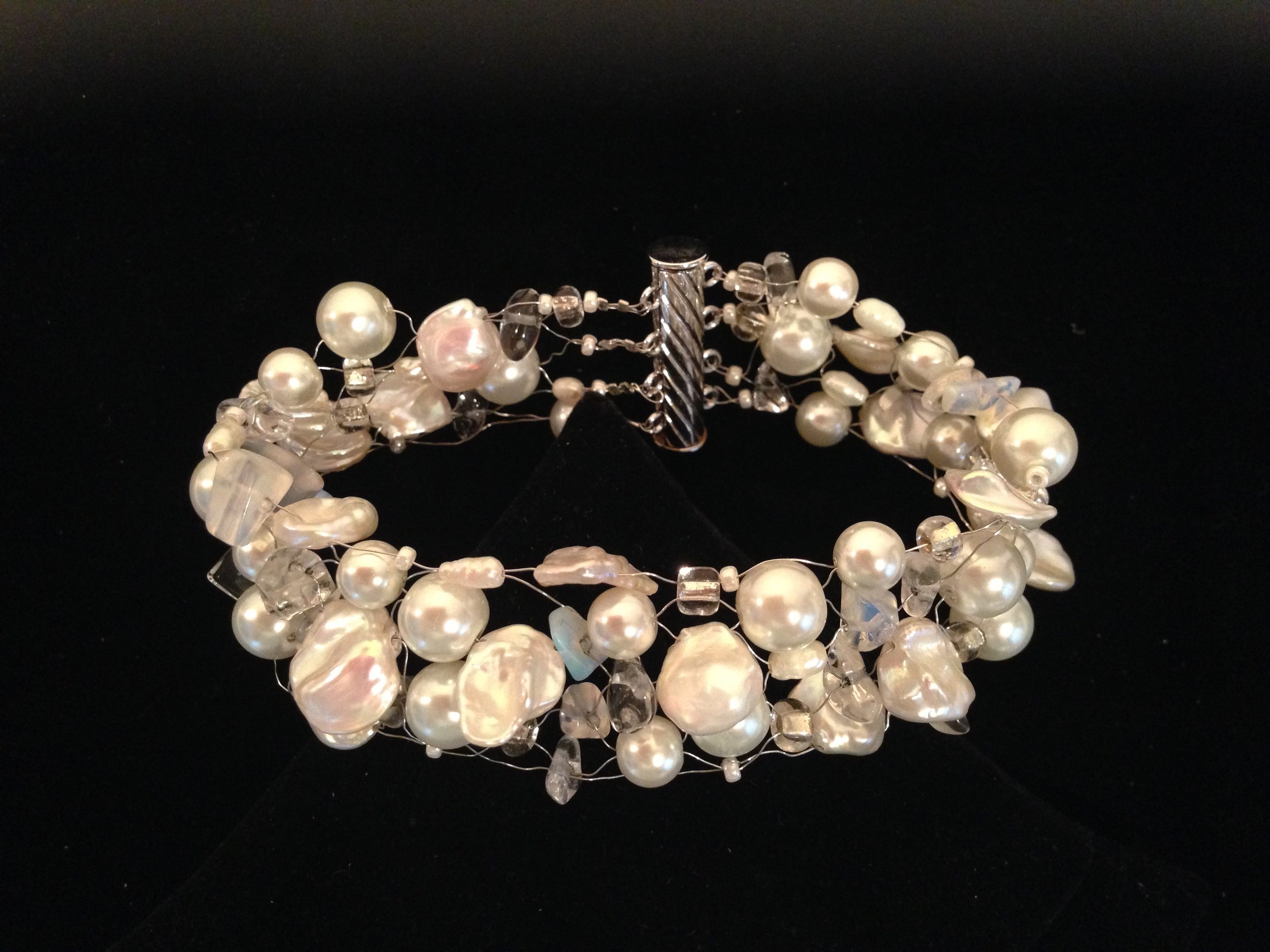 Pearls and Lace Bracelet