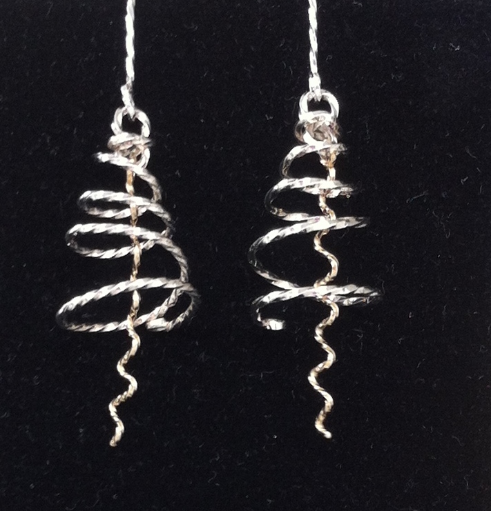 Spiral Zig-Zag Earrings