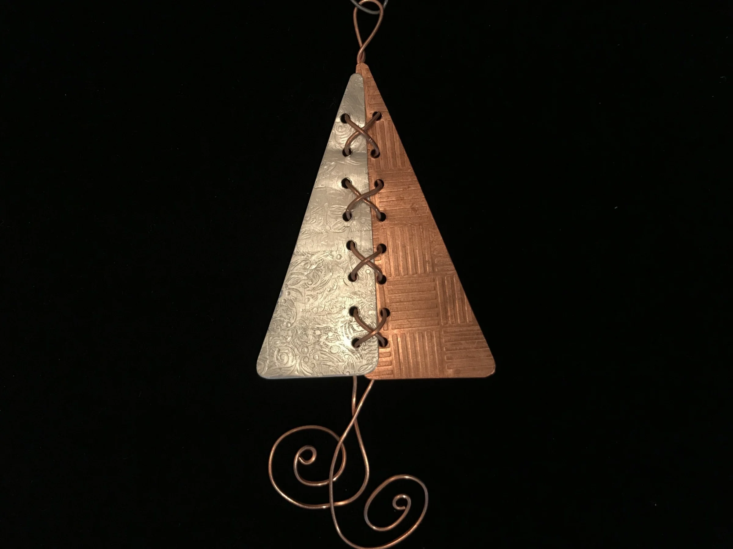 Rustic Patchwork Christmas Ornament