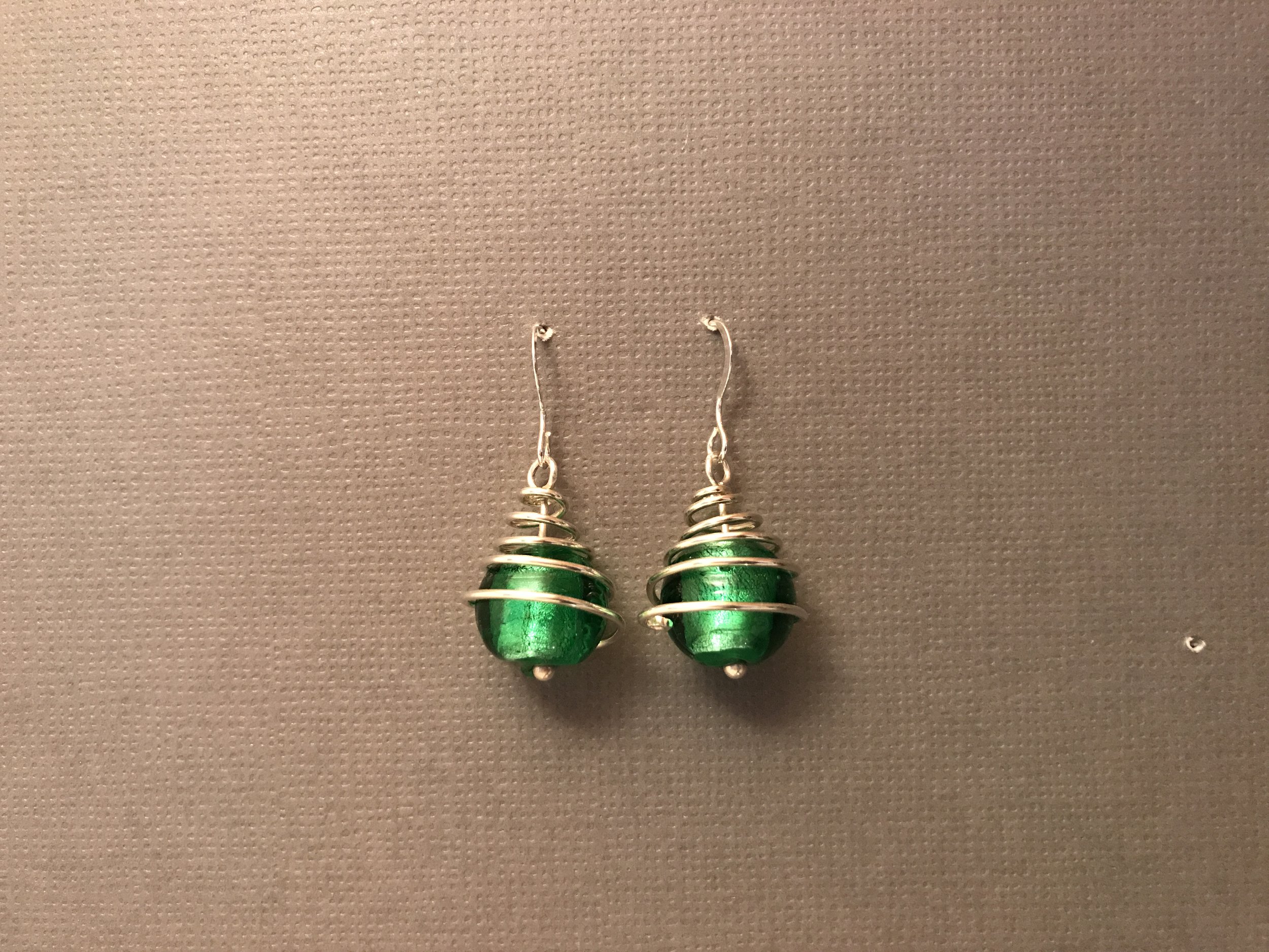 Copy of Green Christmas Tree Earrings