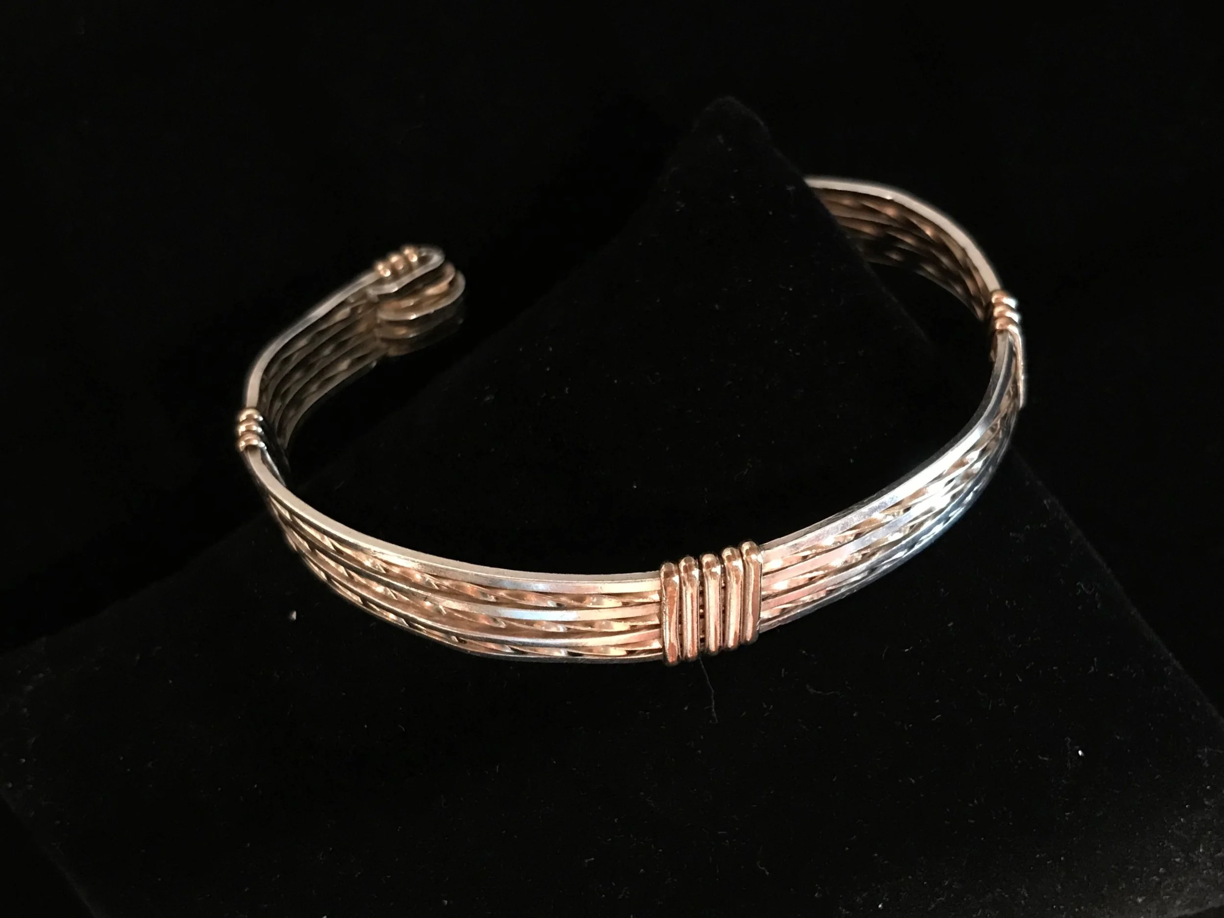 Gold and Silver Cuff Bracelet