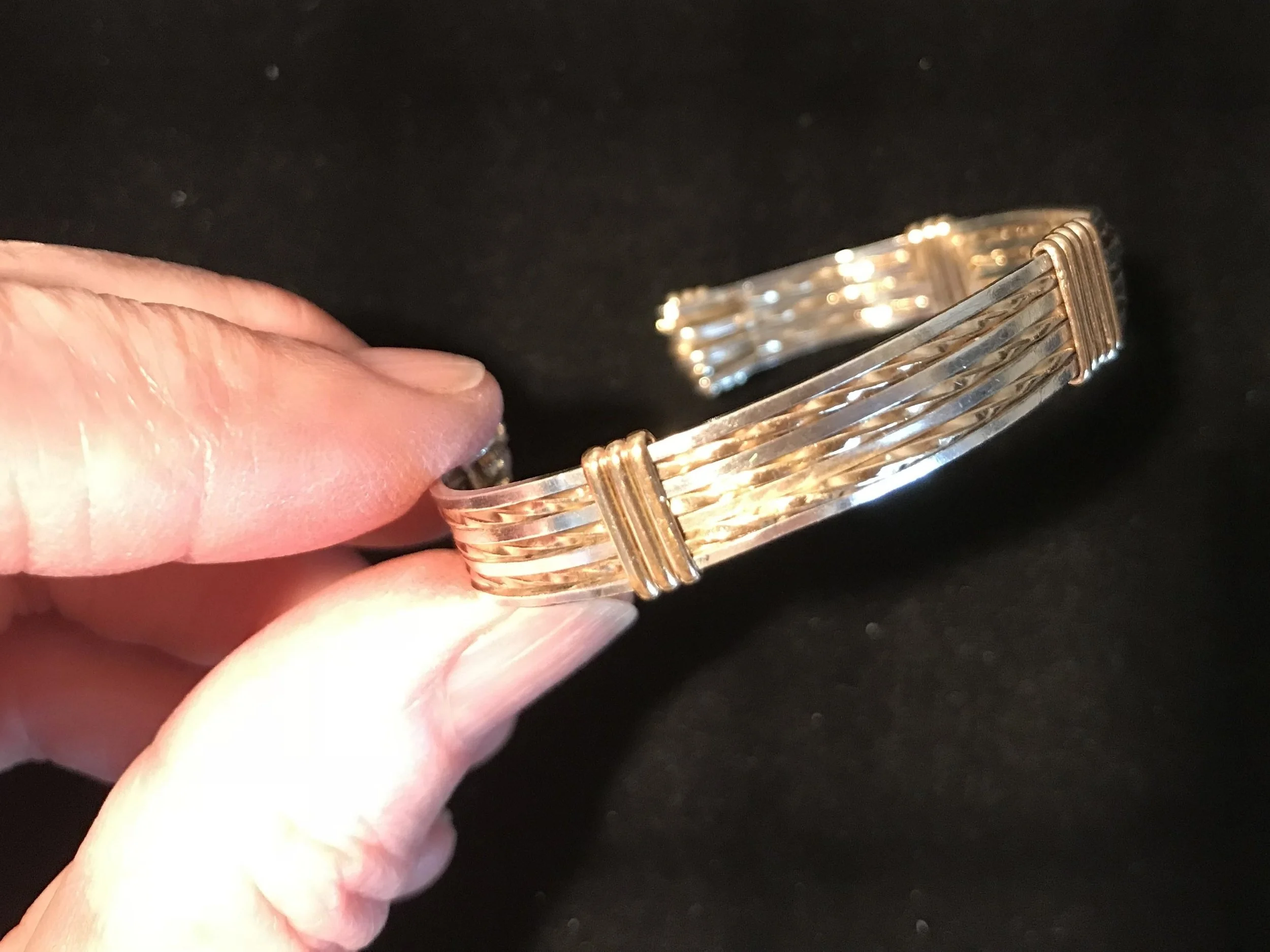 Ladie's chunky Silver and Gold Bracelet