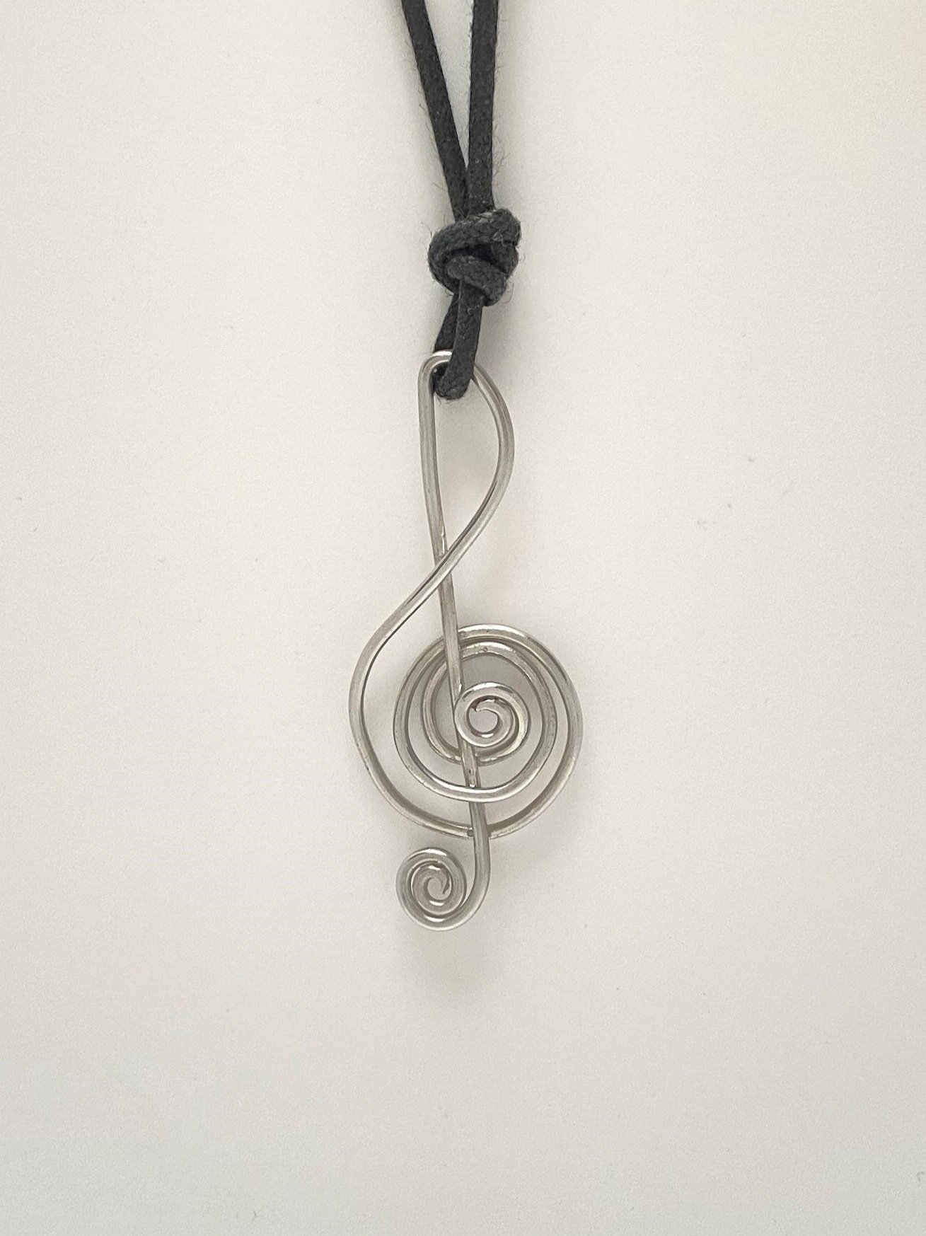 Spiral Link Necklace Silver Aluminum Wire Wire Jewelry