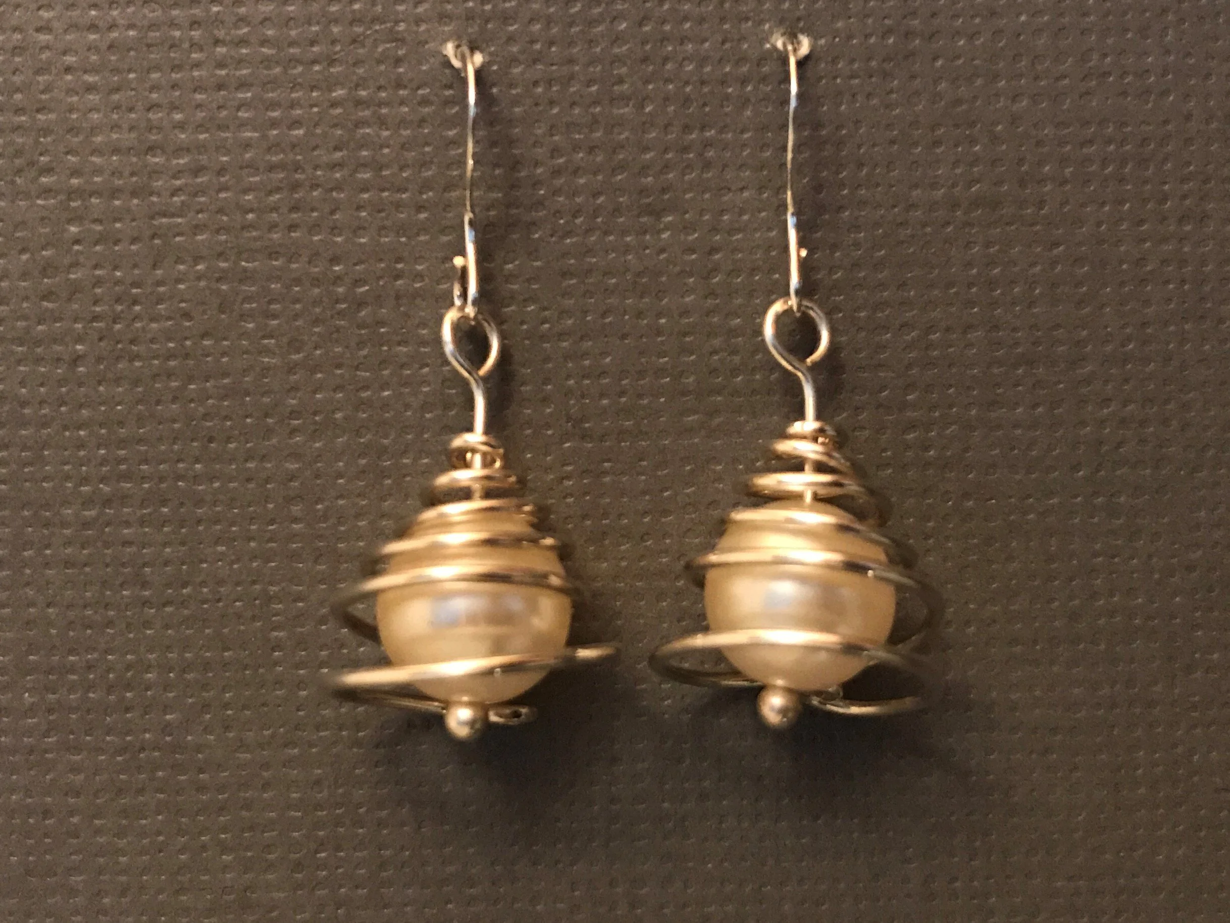 Spiral Pearl Earrings