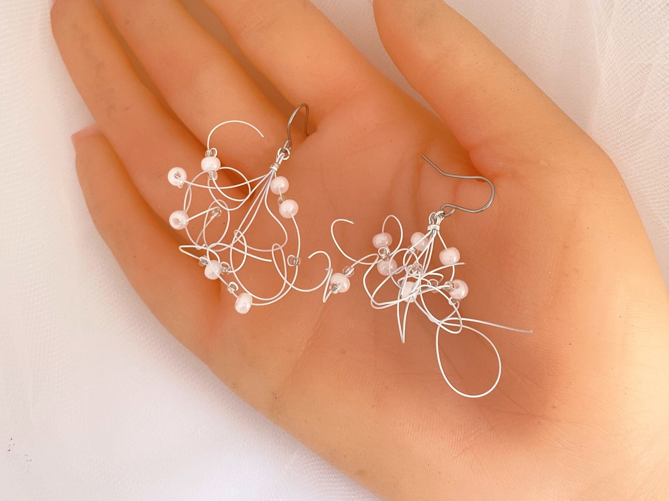 Pearls and Lace Earrings