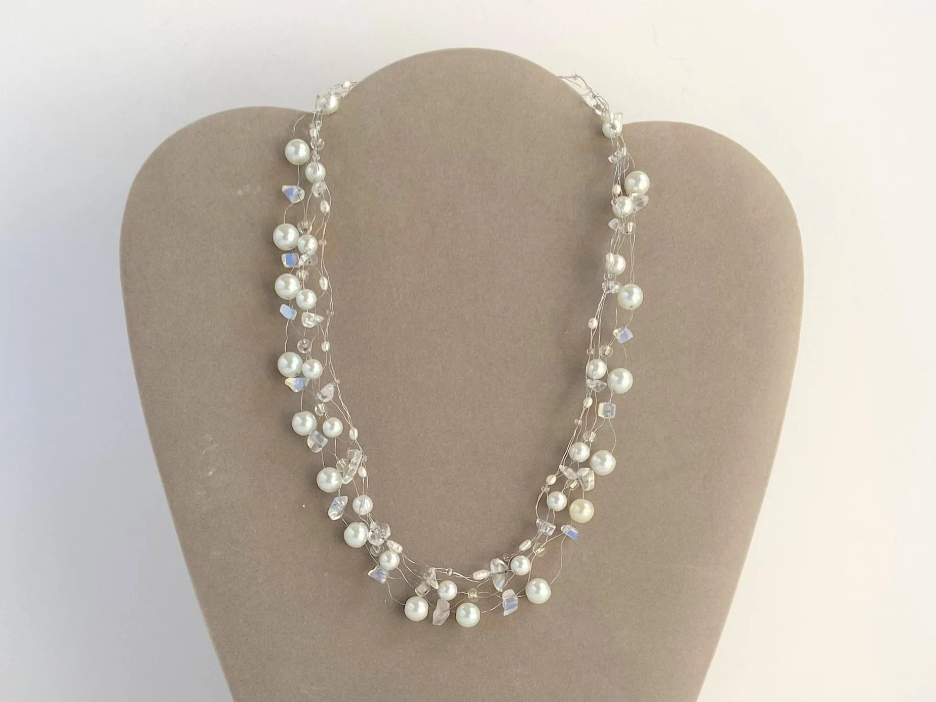 Pearls and Lace Necklace — earthbeat designs, Unique Handmade