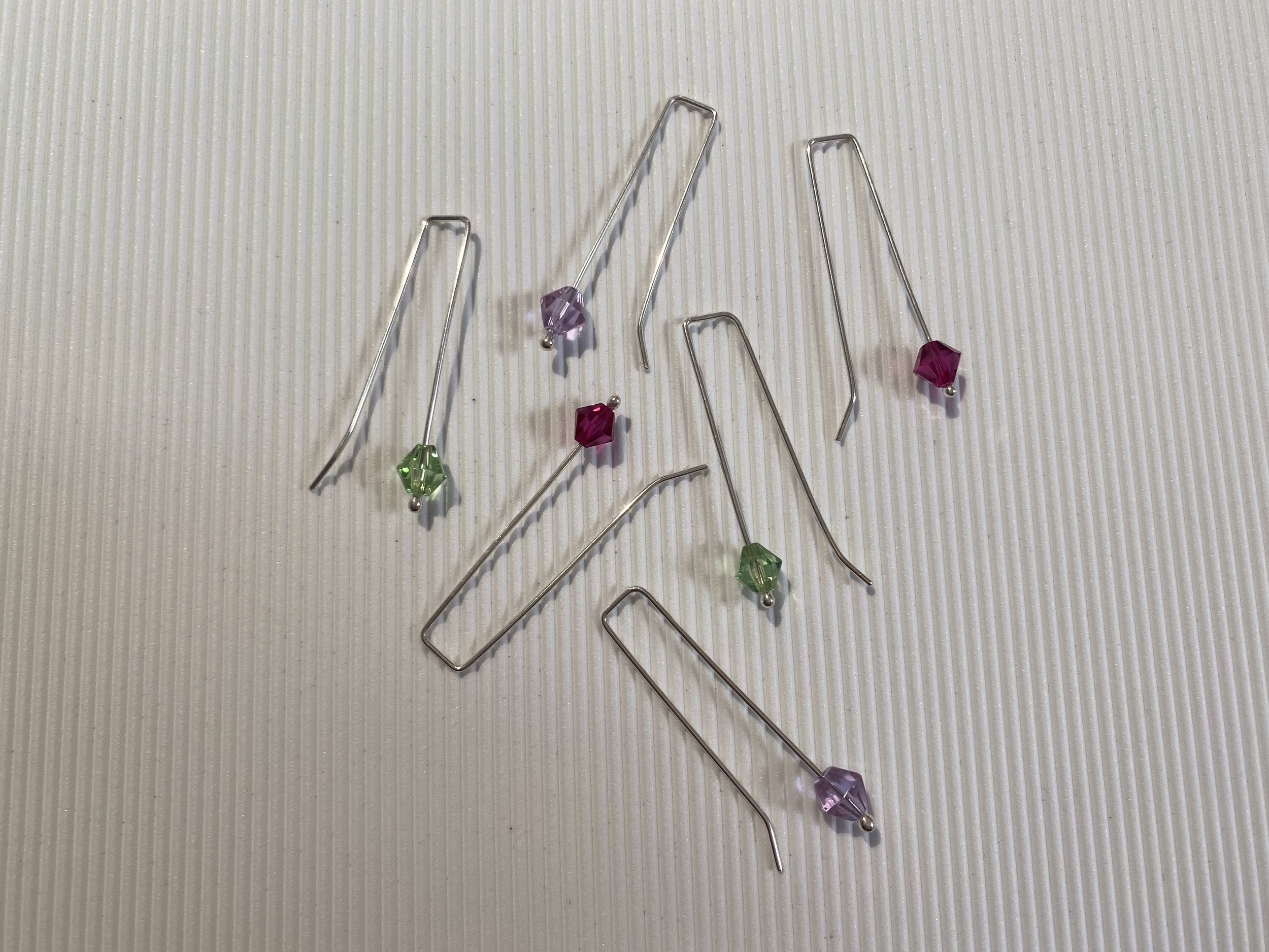 Crystal Silver Threader Earrings