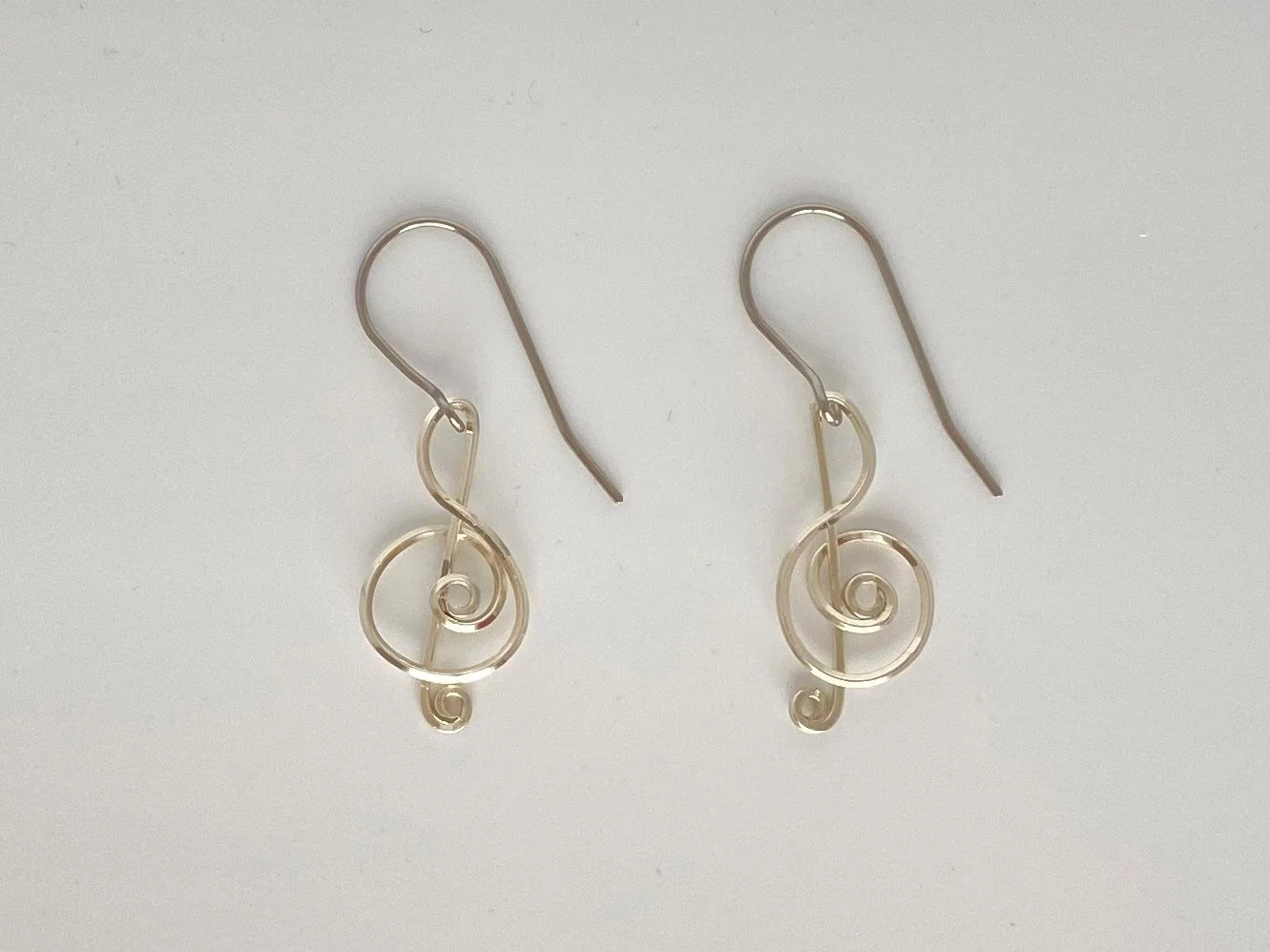 Silver Treble Clef Earrings