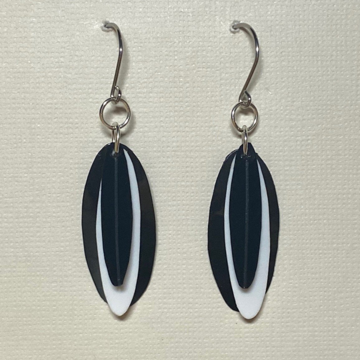 Black and White dangle earrings