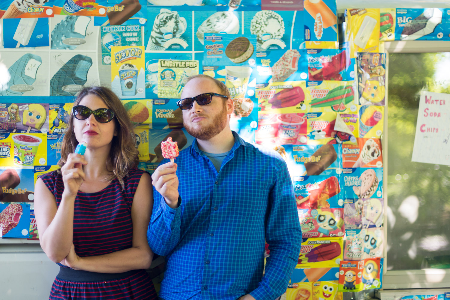 Playful Ice Cream Truck Engagement Photography