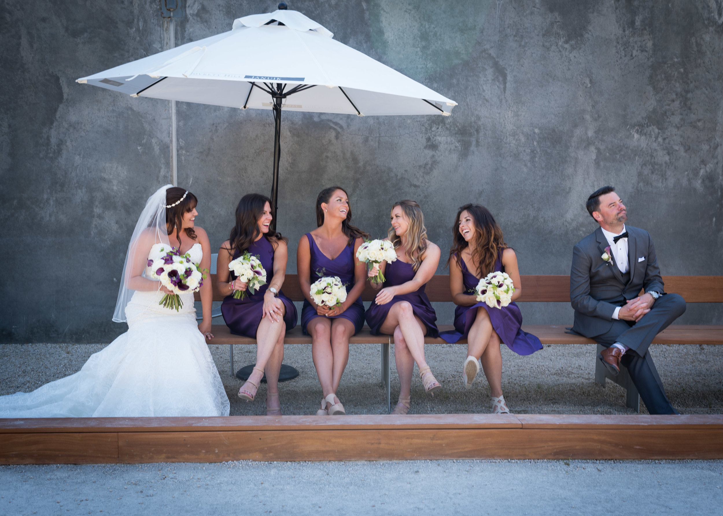 Candid Bridal Party in Woodinville