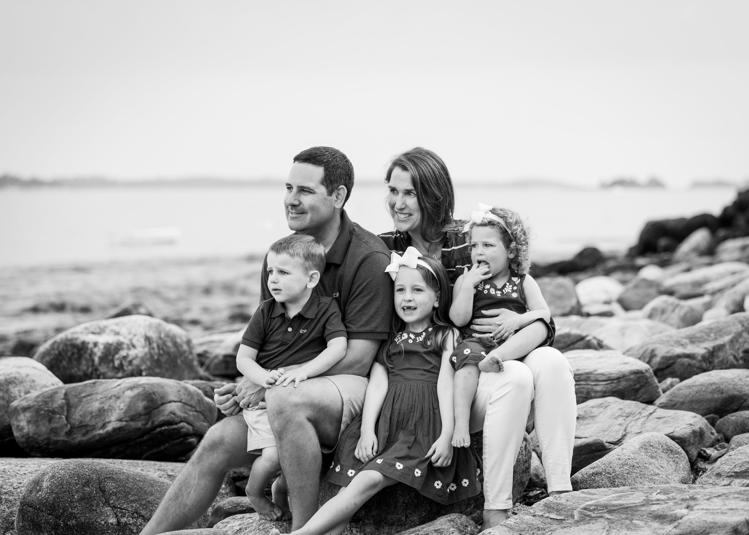 lindsay murphy photography | portland maine family photographer | chebeague island family black and white.jpg