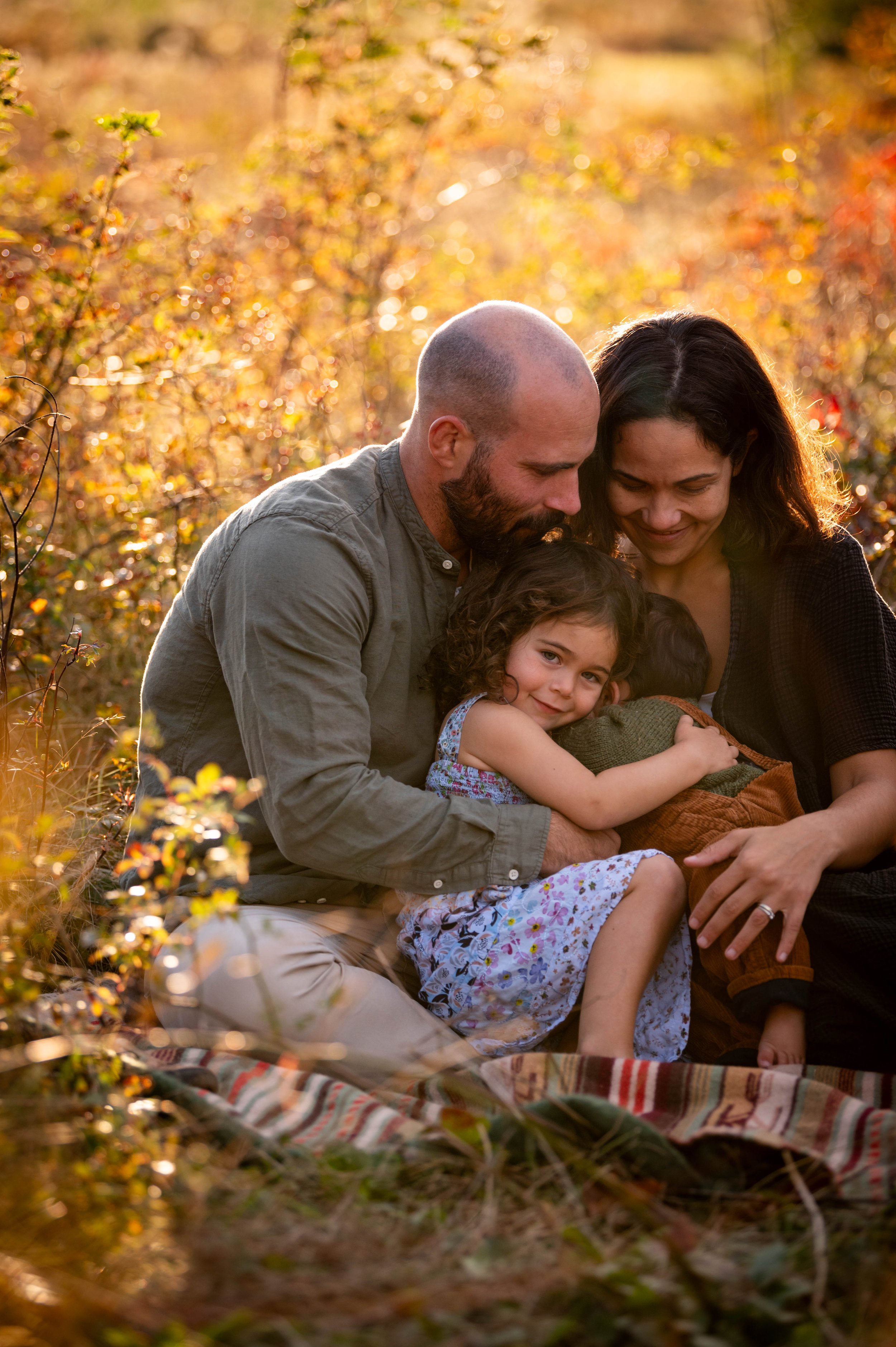 lindsay murphy photography | portland maine family photographer | family in sunset field hugging.jpg