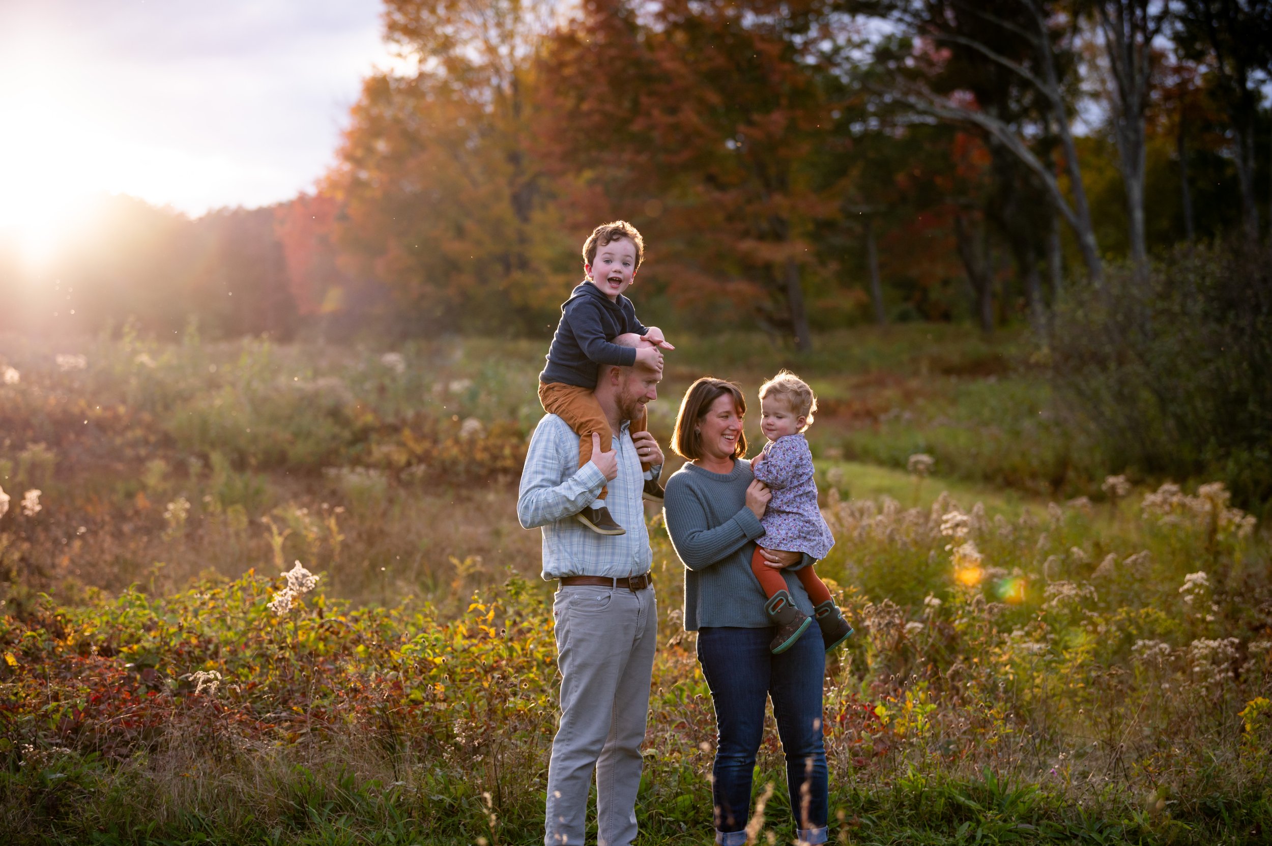 lindsay murphy photography | portland maine family photographer | golden hour backlit family portrait.jpg