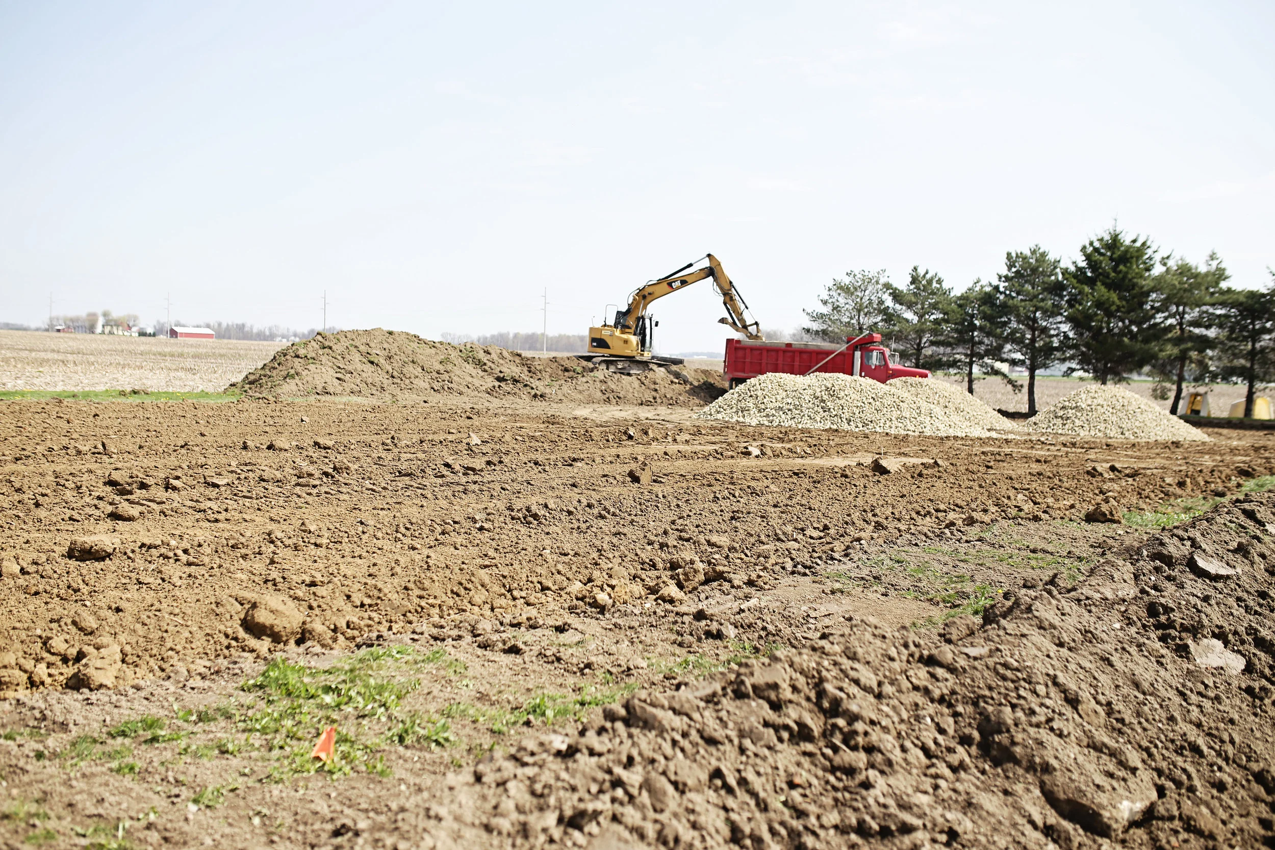  Building pad installation for Greve residence, Rumley, Ohio. 