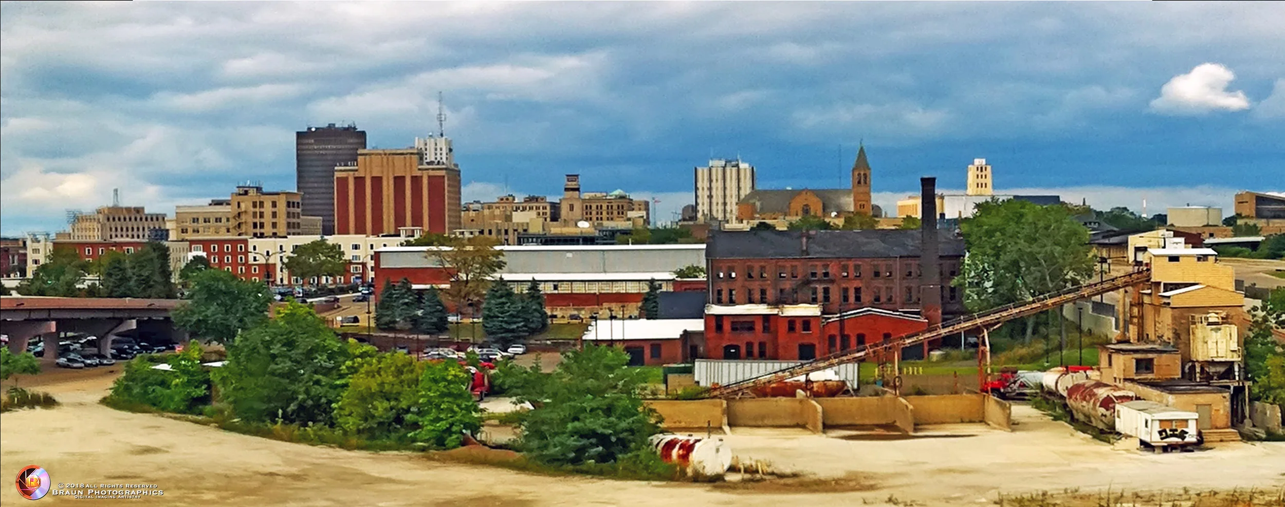 Akron looking west