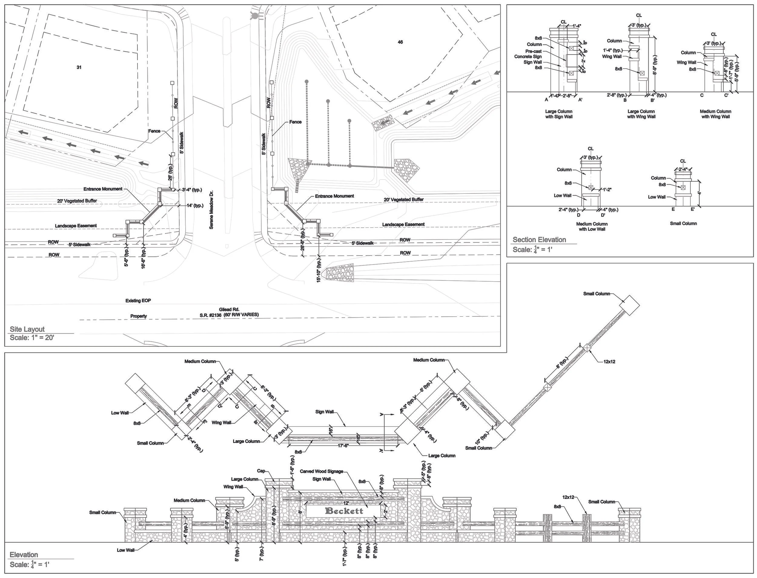 Monumentation, Logo, and Entrance Planting Design