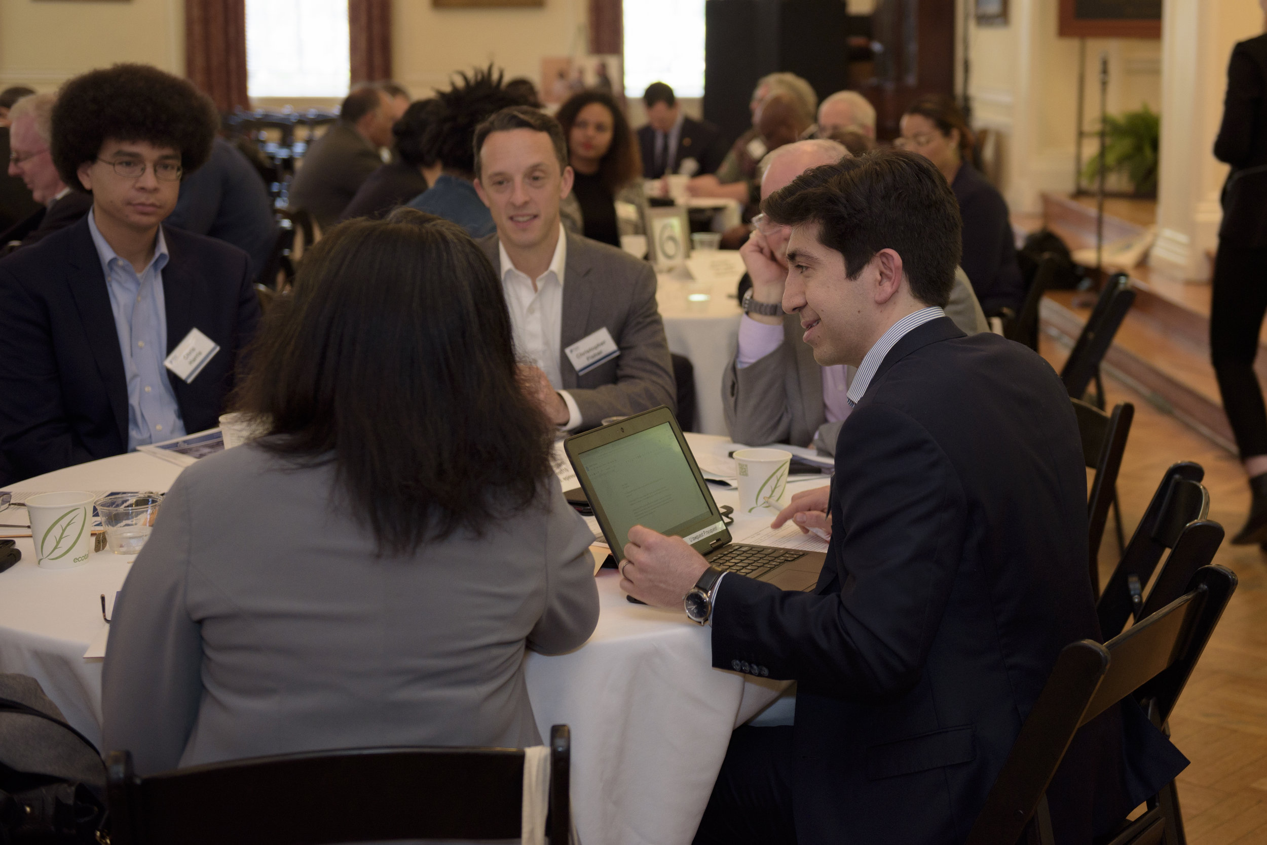 Policing Project Deputy Director Farhang Heydari facilitates a small group discussion at our workshop.