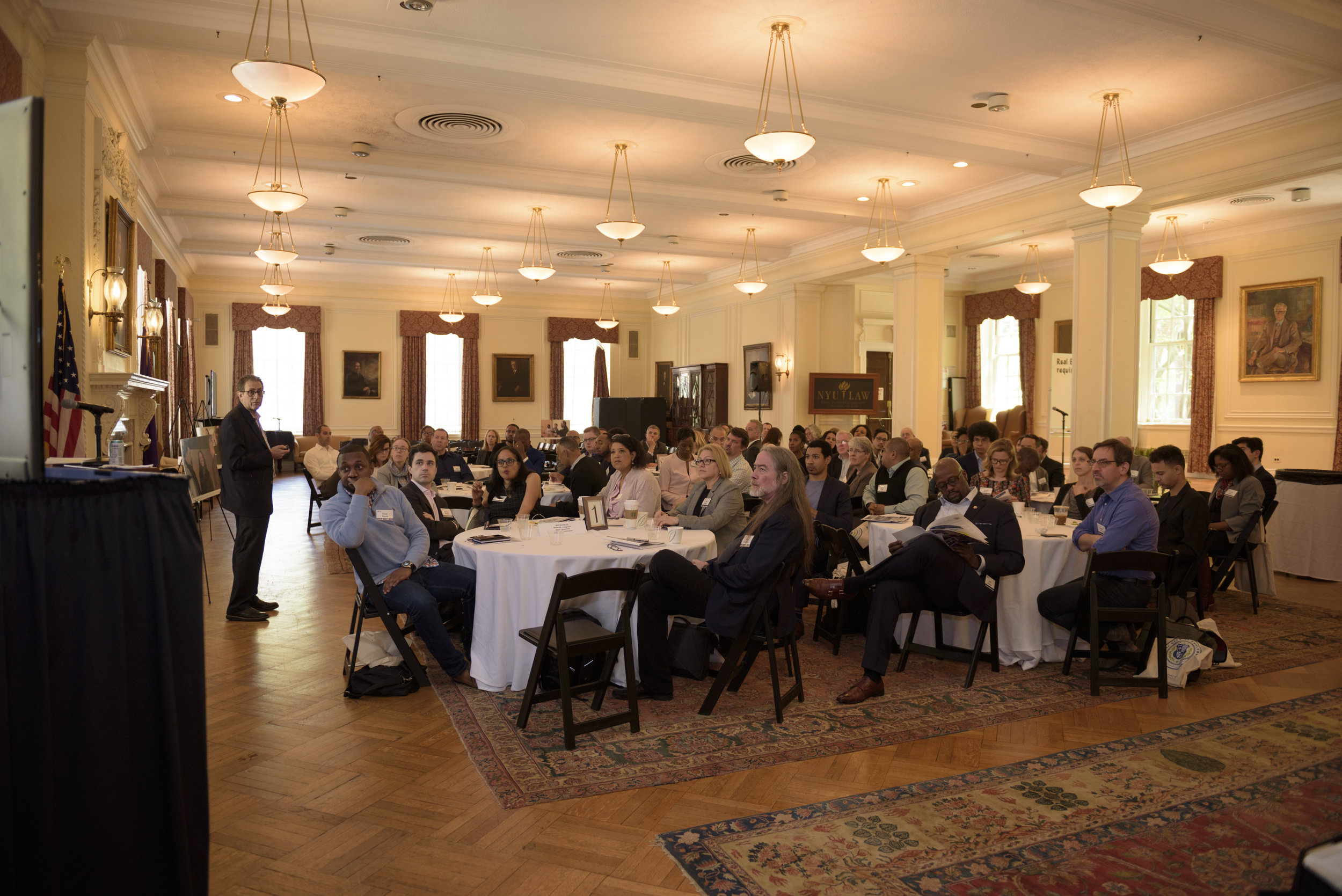 Participants in our workshop gathered at the NYU Law campus.