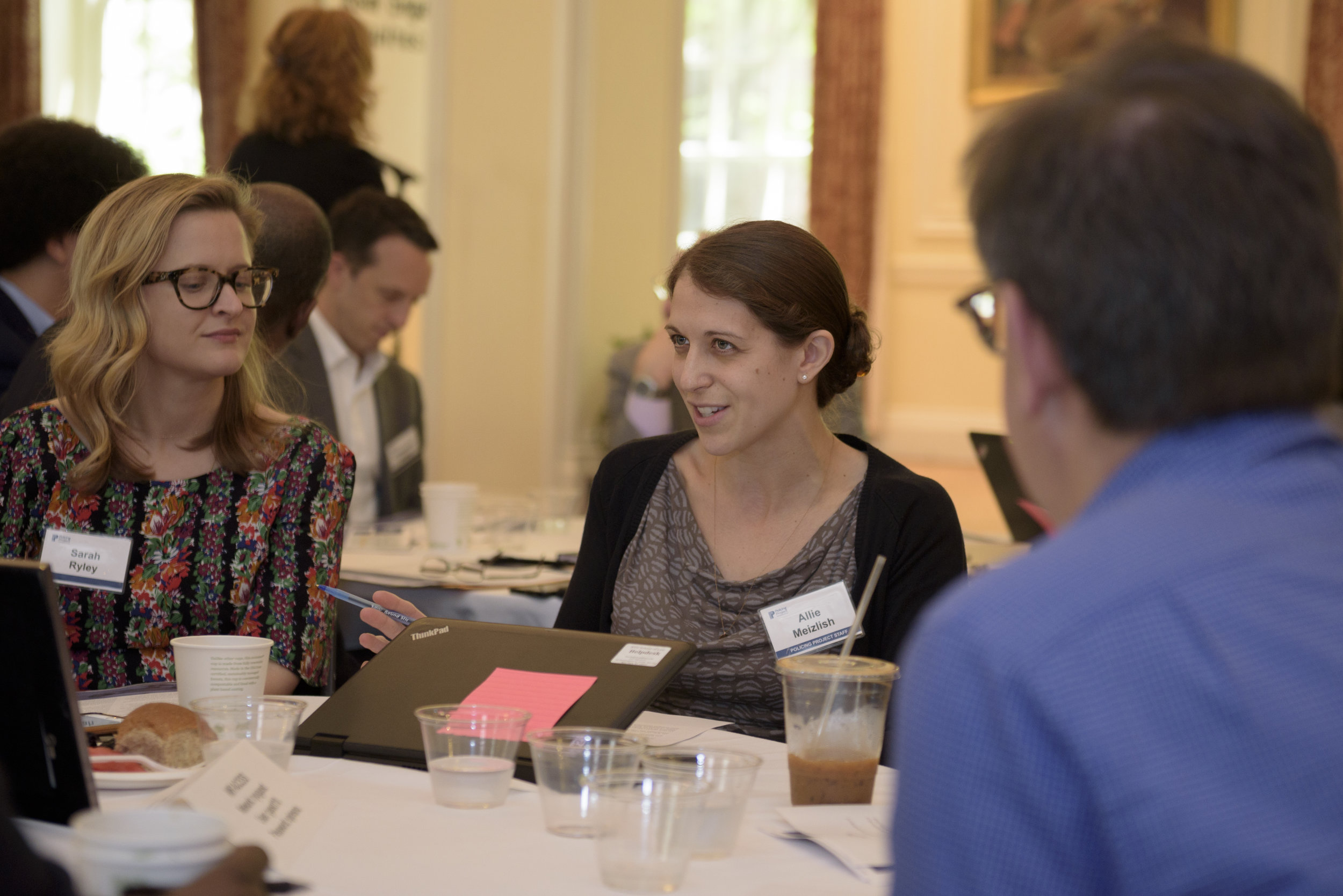 Allie Meizlish facilitating a small group discussion in our first session of the convening.