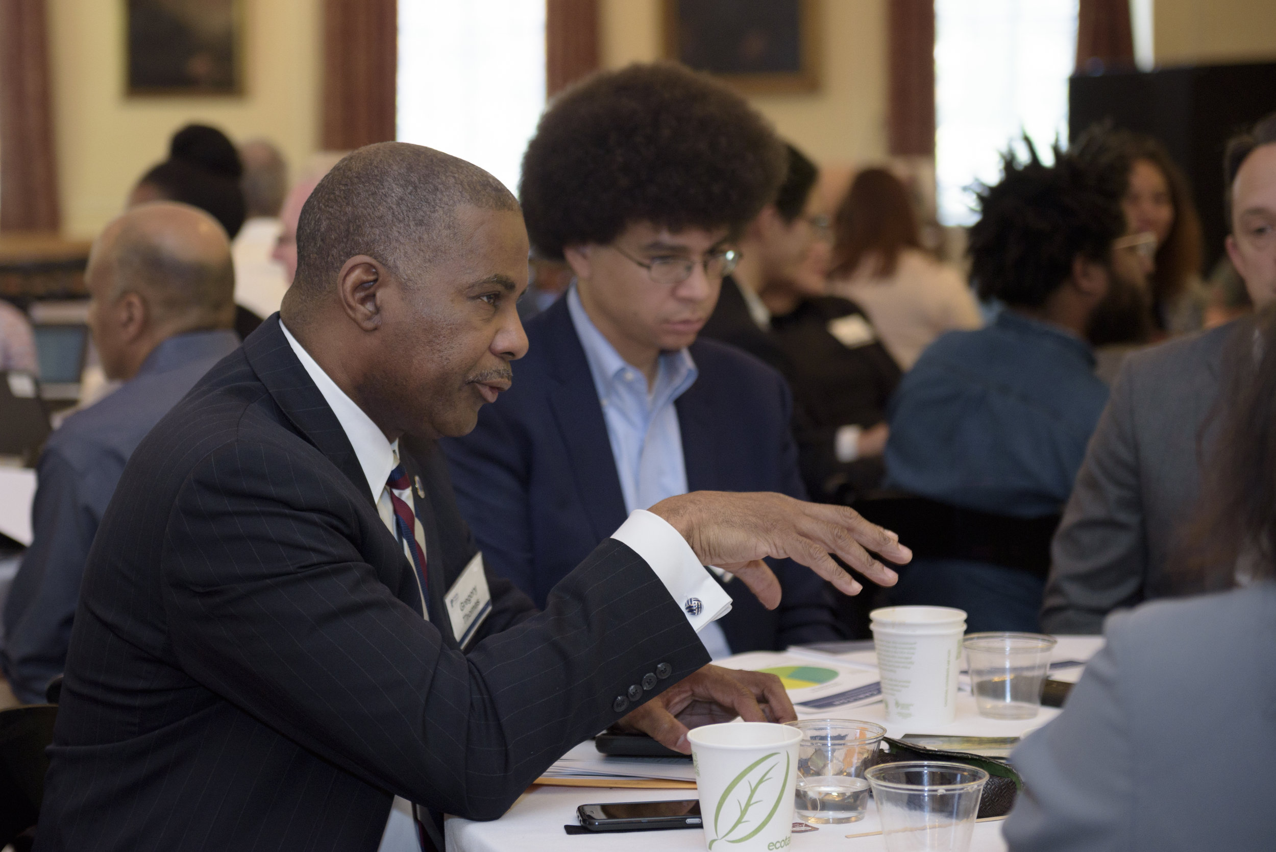 Gregory Thomas of the Kings County District Attorney’s Office, and Chris Harris of Austin’s Just Liberty.