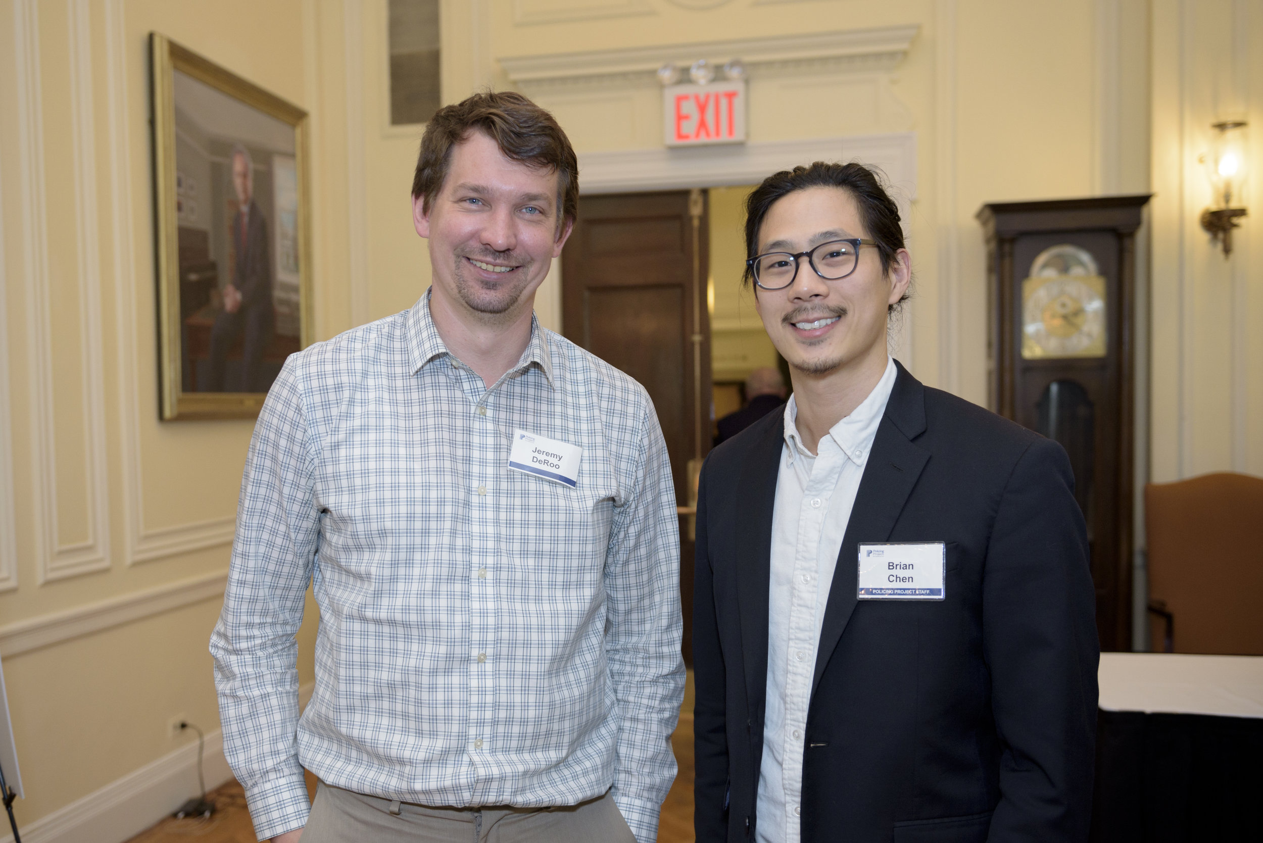 Jeremy DeRoo, executive director of LINC UP of Grand Rapids, Michigan, with Brian Chen.