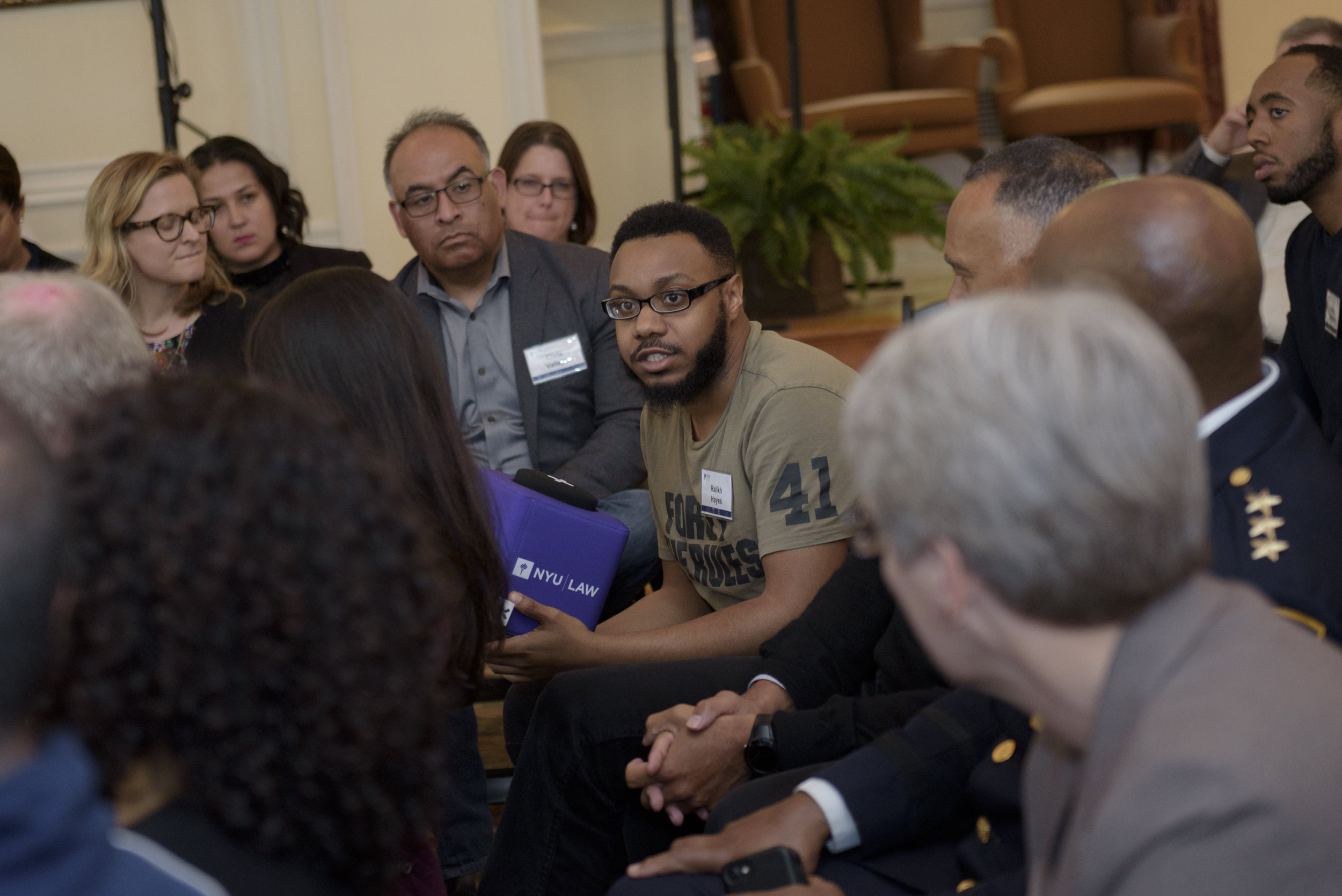 (From Left) Austin Police Department Lieutenant Chris Vallejo and Ralikh Hayes of the NAACP Legal Defense and Educational Fund (speaking).