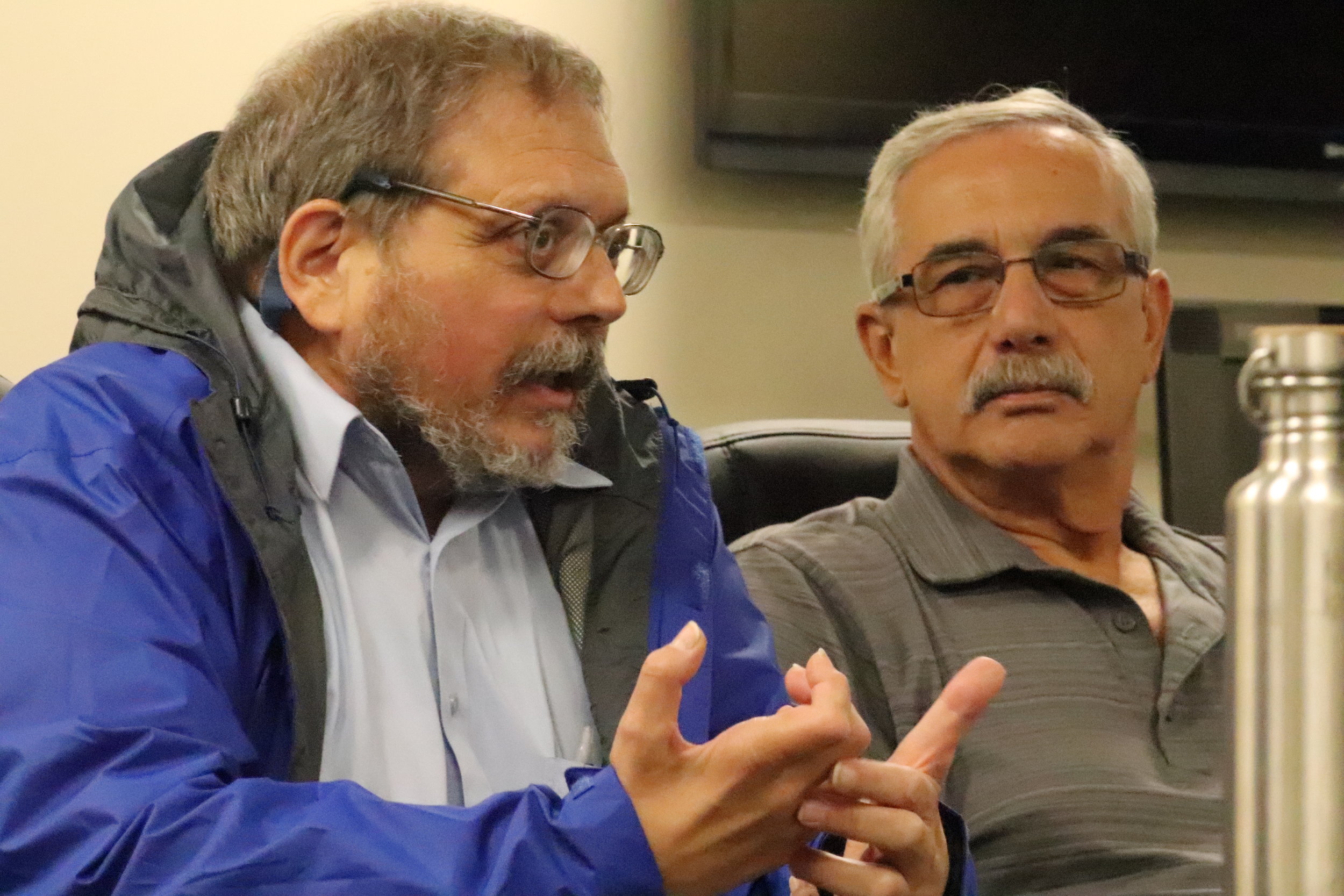  Dominick Casolaro and Joe Ingemie, ACPAC members, discuss their experience on the committee. 