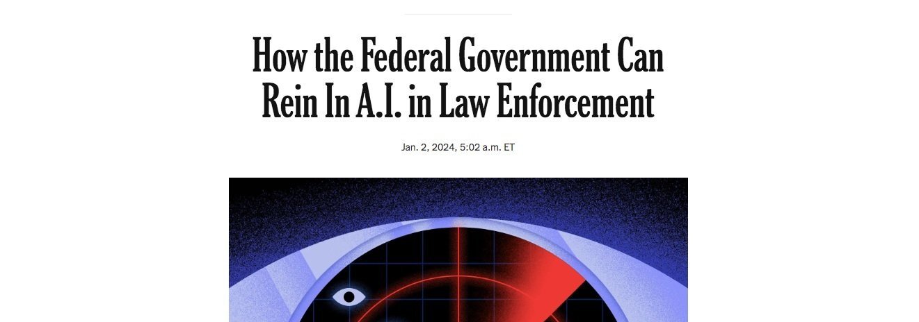   Read our New York Times op-ed with Dr. Joy Buolamwini on regulating AI in federal law enforcement  