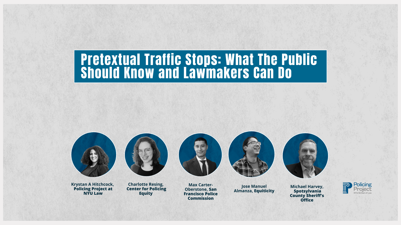   Watch our recent webinar on the harms of pretextual stops — and what lawmakers can do to rein them in   
