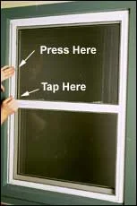 Press left edge in while firmly tapping in lower left corner with fist.