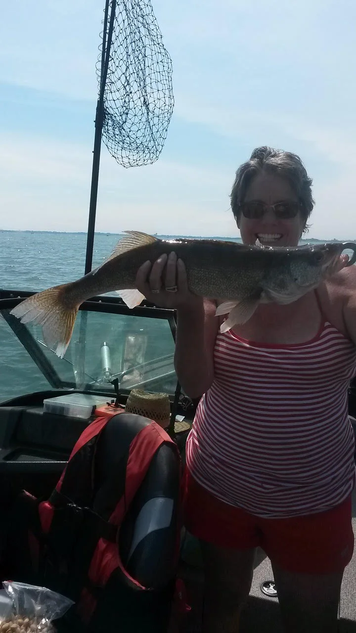 During the warm months, you can find Wallside’s Carrie McClung fishing on Lake St. Clair.