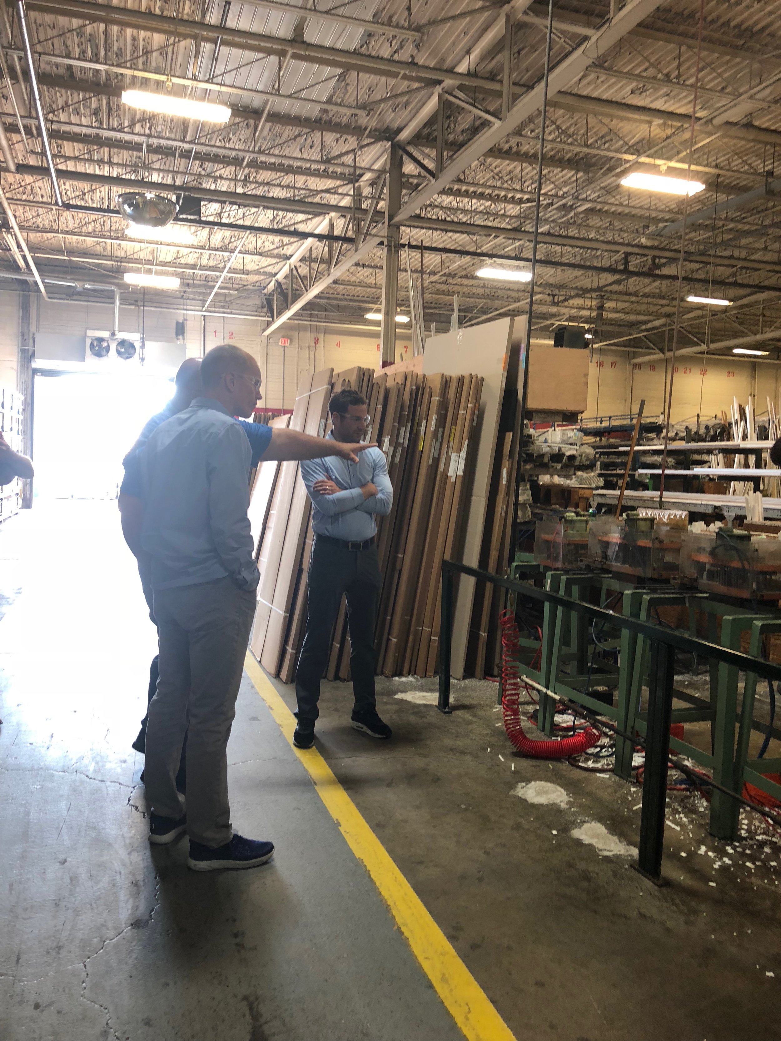 Jason Hanson, former Detroit Lion, toured the Wallside Windows Factory.