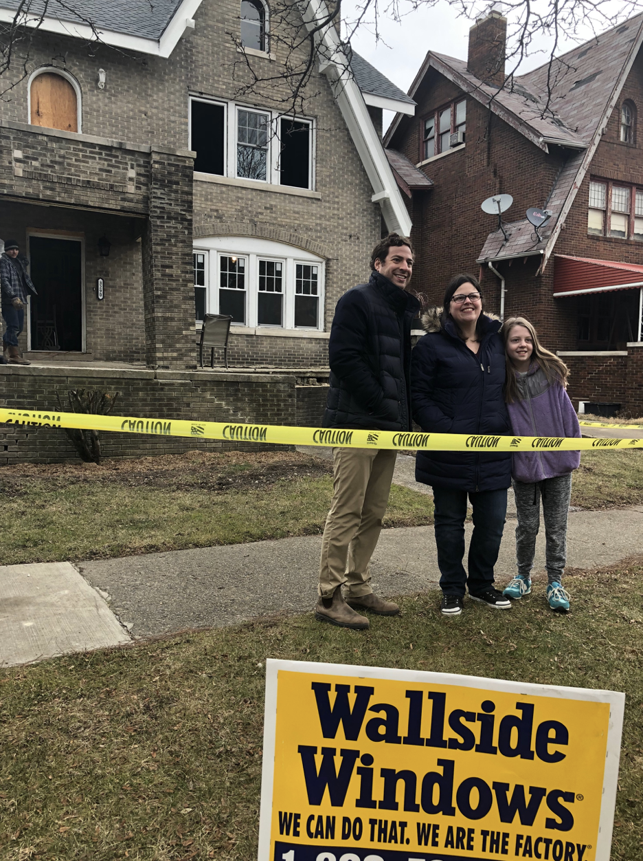 Wallside Windows Adam Blanck visits the Williams family during the Life Remodeled project in Detroit.