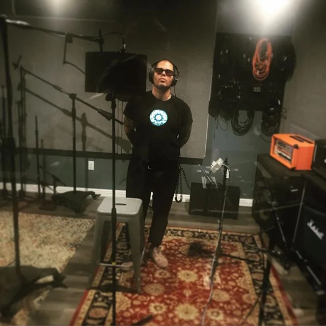 The Invisible Man doing some late night tracking. #makenoise #modularsynth #shoegaze #noise #drone #acousticguitar #solorecord #recording