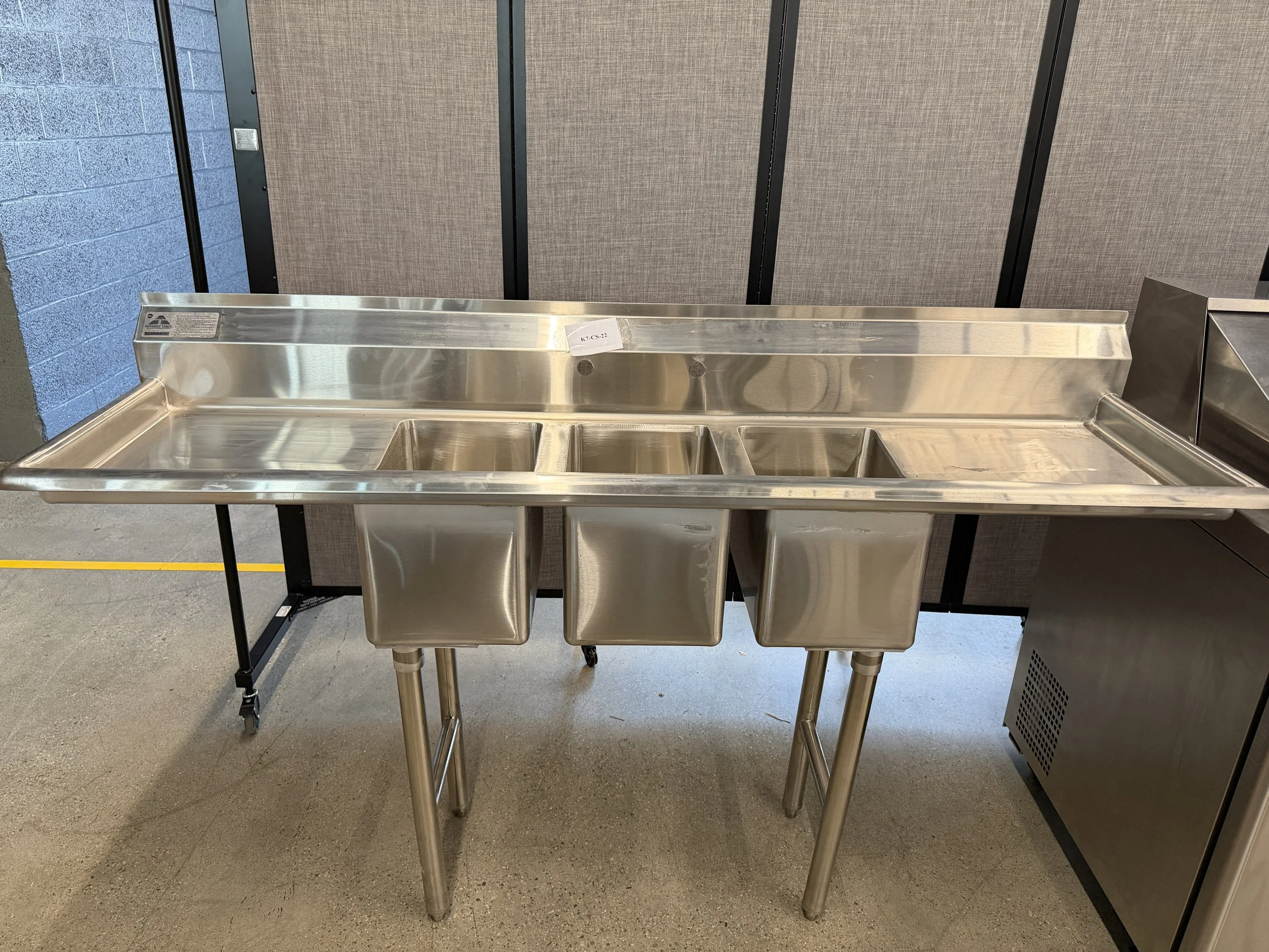 Advance Tabco 3 Bay Sink
