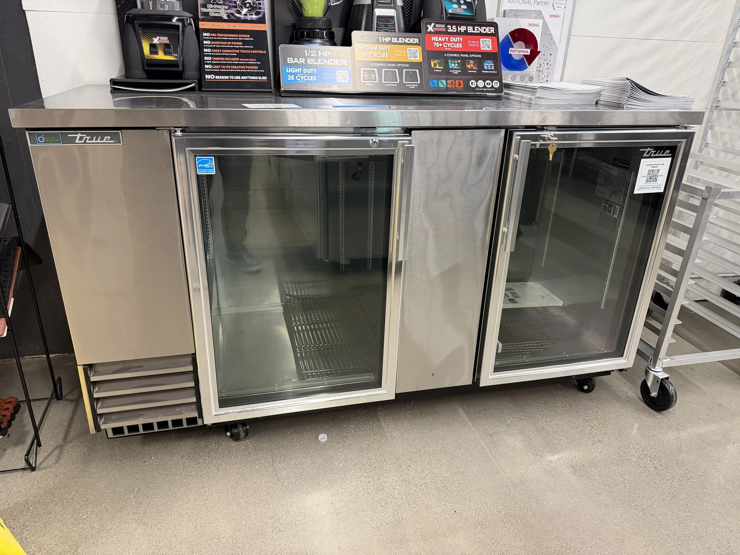 True TBB-3G-S-HC-LD Back Bar Cooler