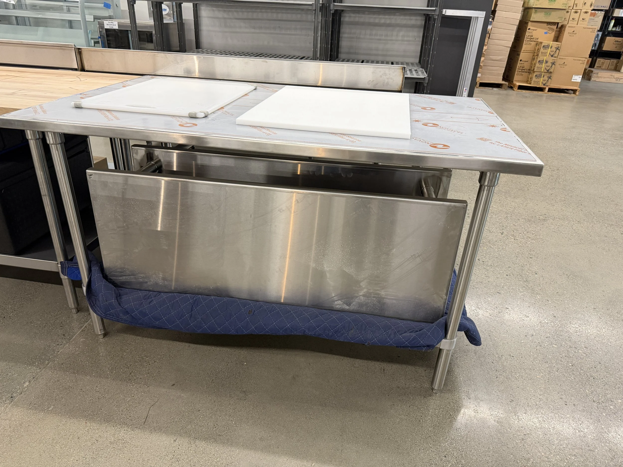 Advance Tabco Work Table with Double Overshelf