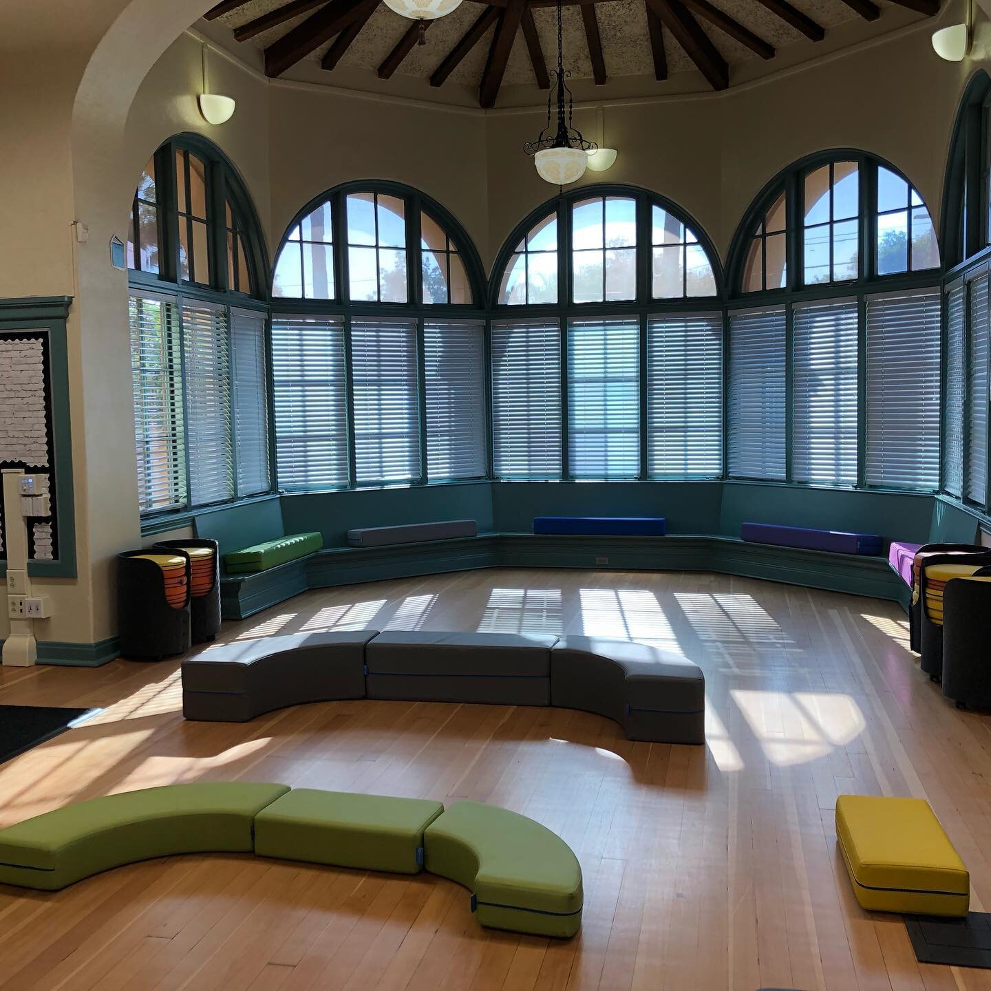 A &ldquo;calming room.&rdquo; Good decision to remove the carpeting and polish the hardwood floors beneath. Had we known that the historic library would turn into this timely mental health feature, we would have been able to celebrate this space a li