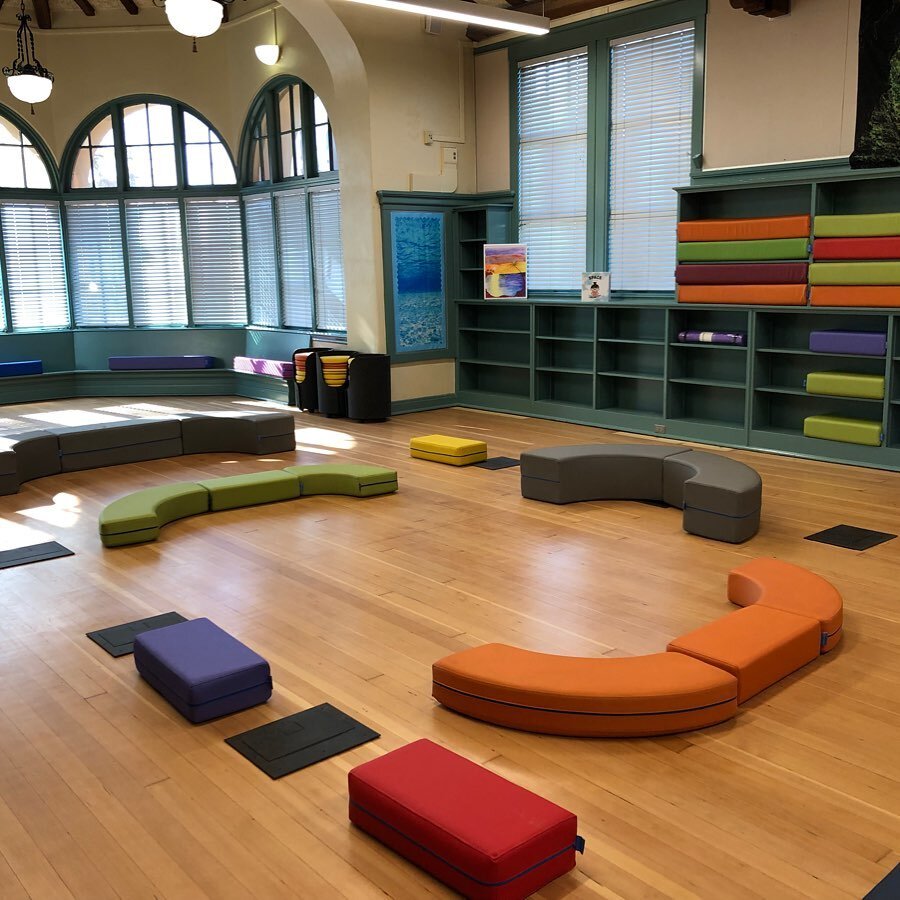 A &ldquo;calming room.&rdquo; Good decision to remove the carpeting and polish the hardwood floors beneath. Had we known that the historic library would turn into this timely mental health feature, we would have been able to celebrate this space a li