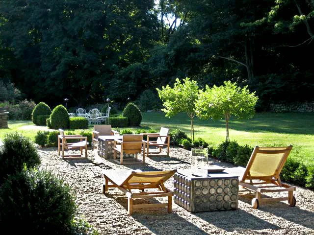 GARDEN AND TERRACE DESIGNS | CUSTOM ZINC AND MIRROR EXTERIOR TABLES