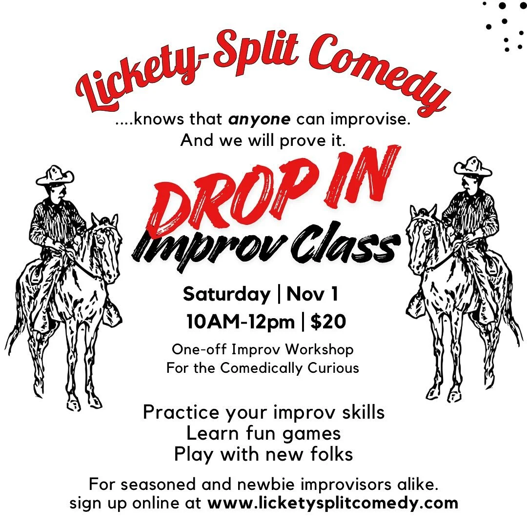 If you’ve been on the fence, fence-sit no longer.  We had a blast at our October drop in with some folks from @lowerleftimprov coming by to play around with us. 
This Saturday - $20 for 2 hours of improv fun. Bring a friend, have some laughs,